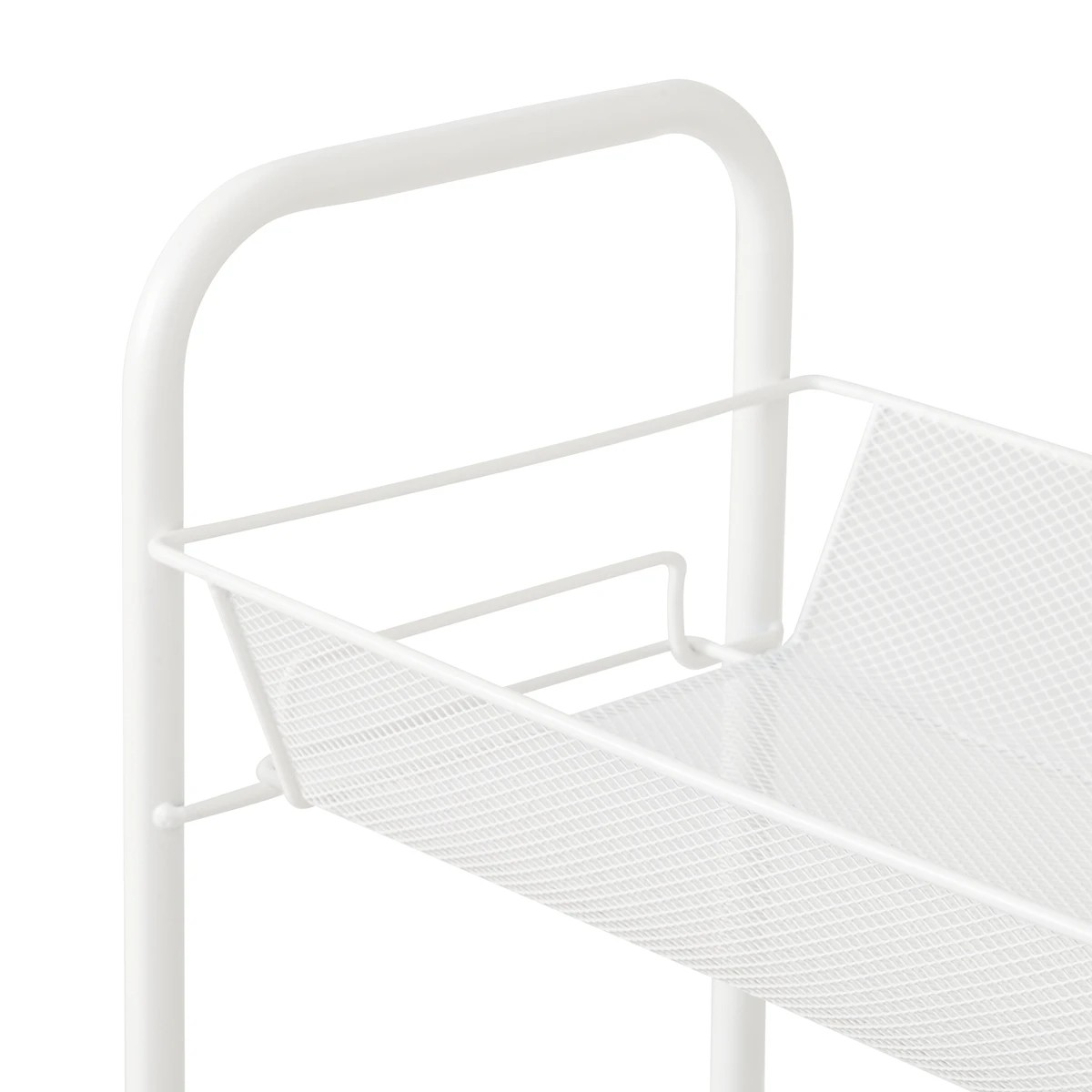 6 Slim Line Metal Trolley - White, 6 of 8