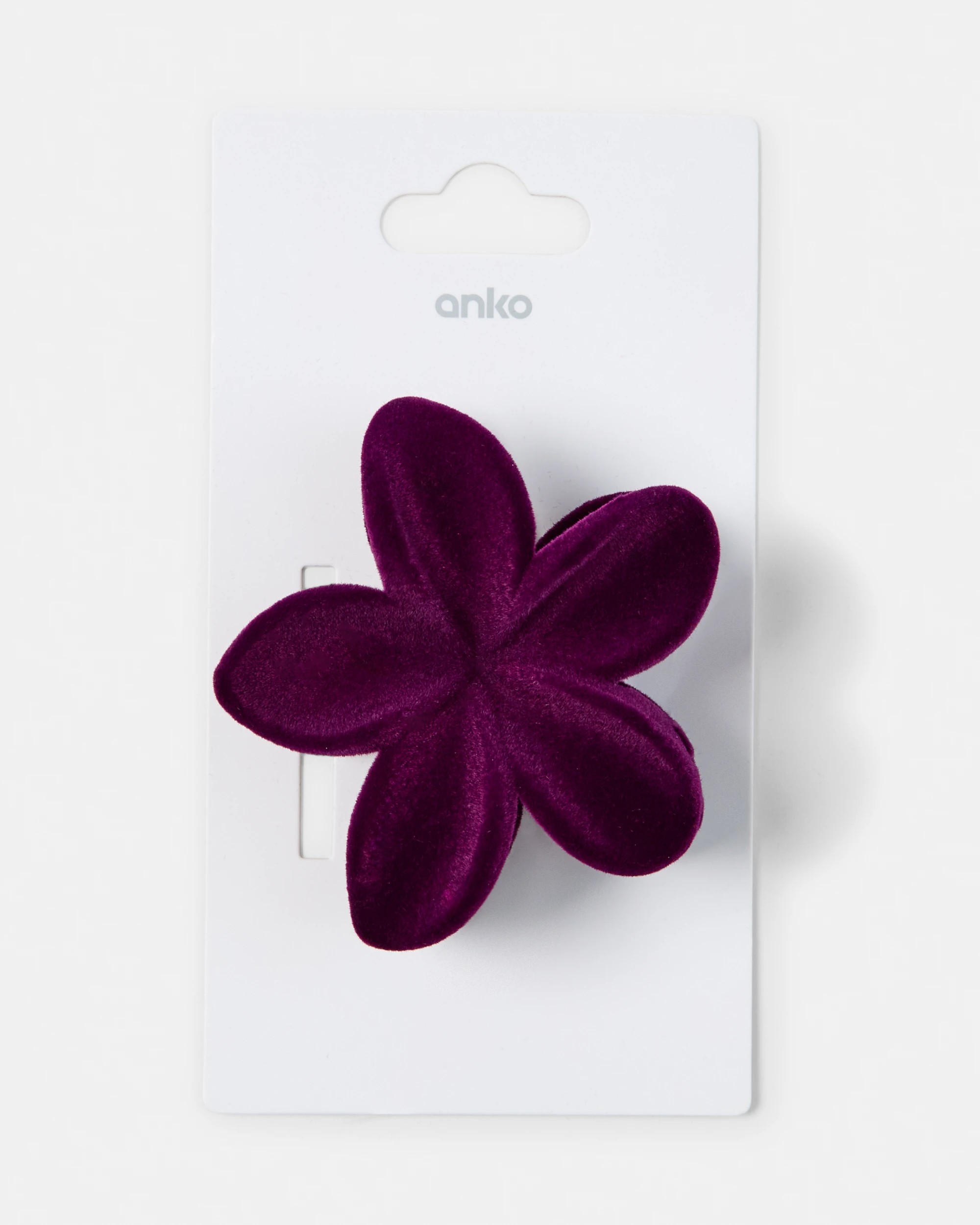 4 Purple Velvet Frangipani Claw Hair Clip, 4 of 4