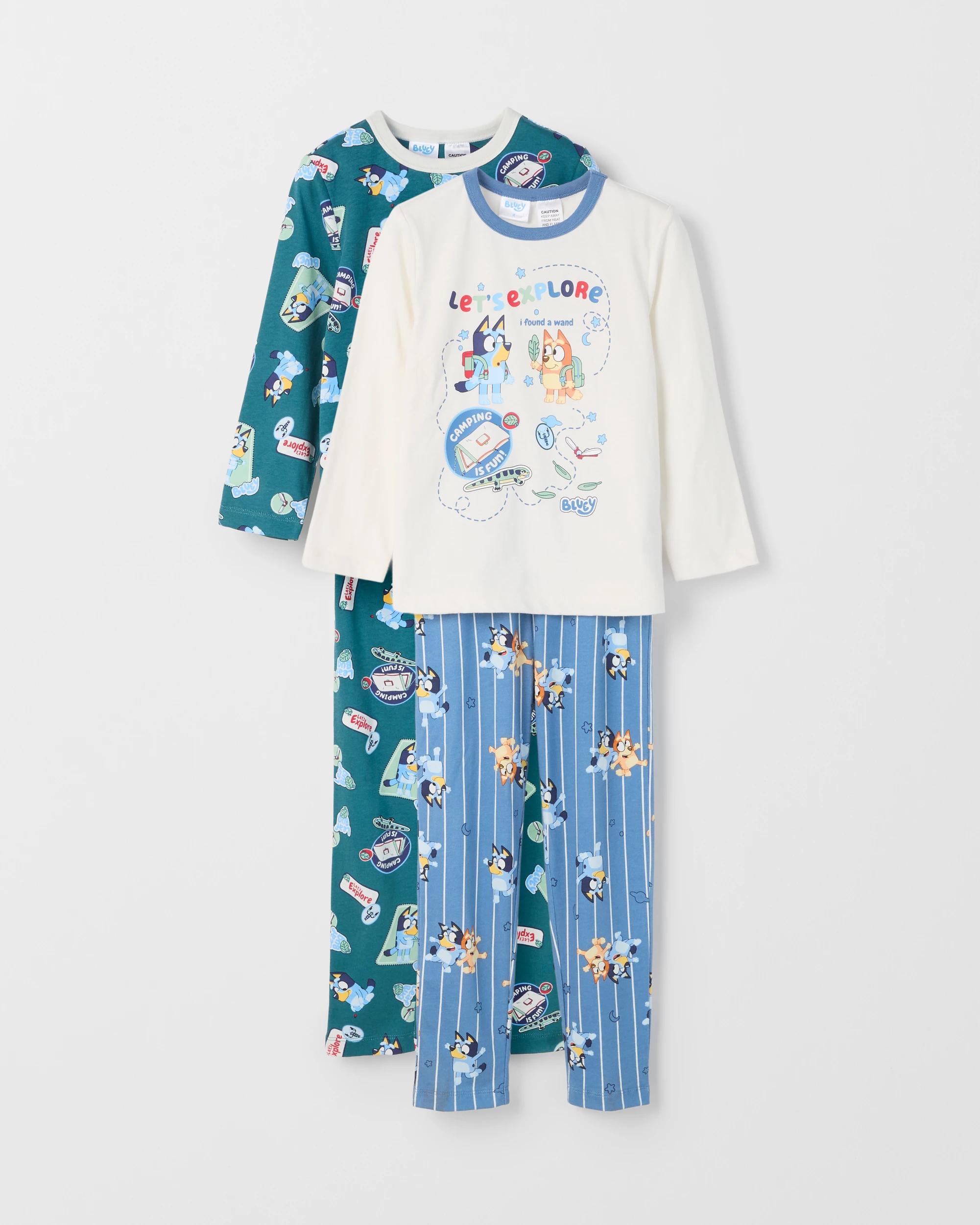 1 Bluey Australian Cotton 2 Pack Younger Boys Knit Pyjama Set BLUEY, 1 of 5