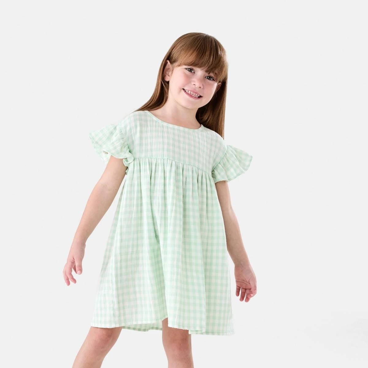1 Woven Dress JADE GINGHAM, 1 of 7
