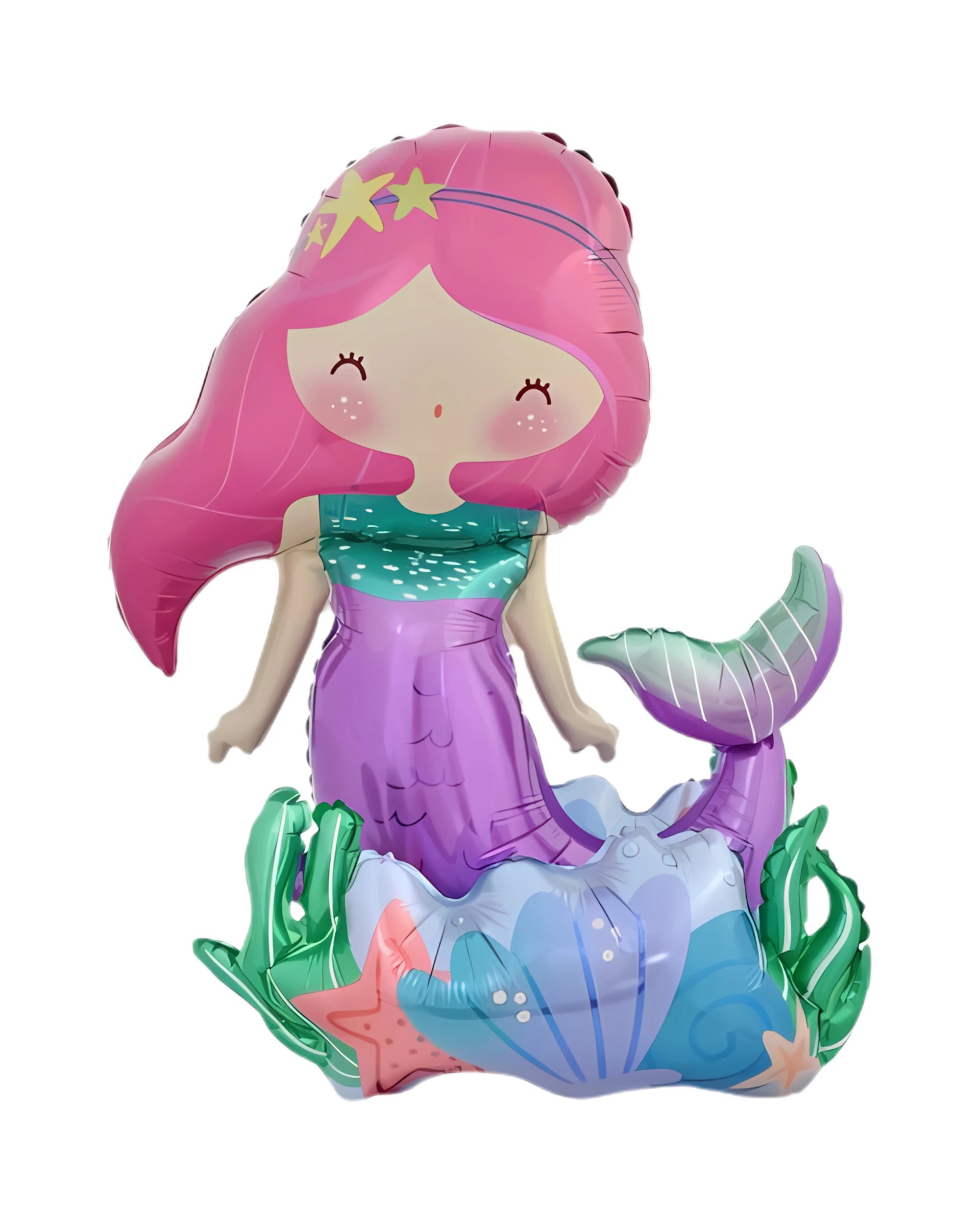 1 Alpen Standing Airz Mermaid Air Fill Foil Balloon 65cm, 1 of 3