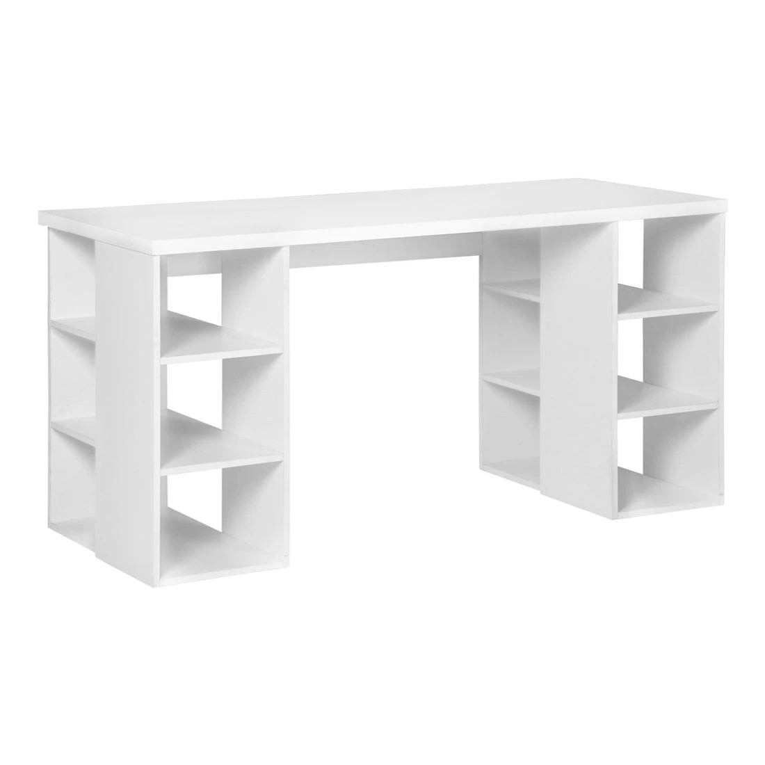 2 Artiss Computer Desk Bookshelf White 150cm
 - White, 2 of 8