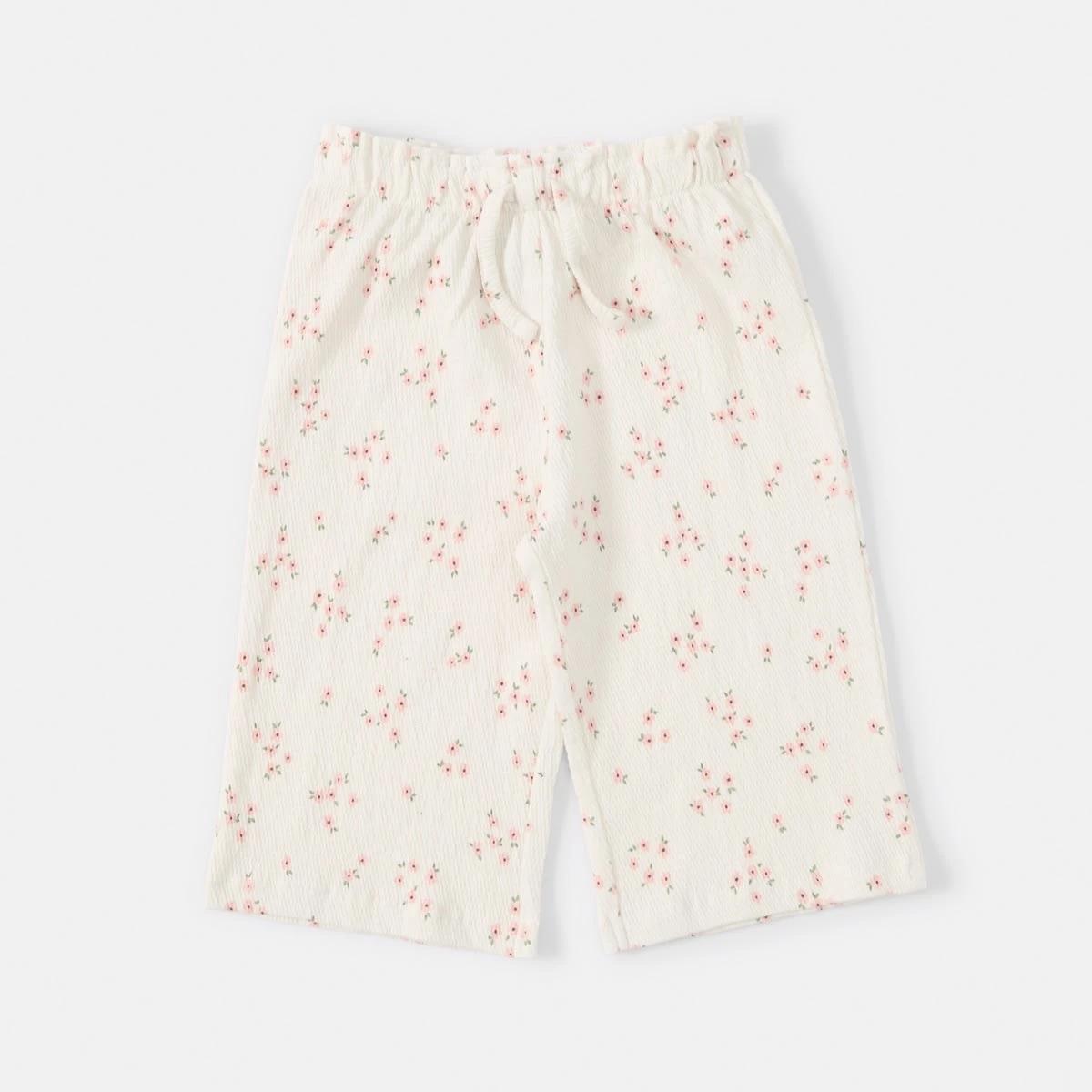 1 Crinkle Pants EGRET BLOOM FLORAL, 1 of 3