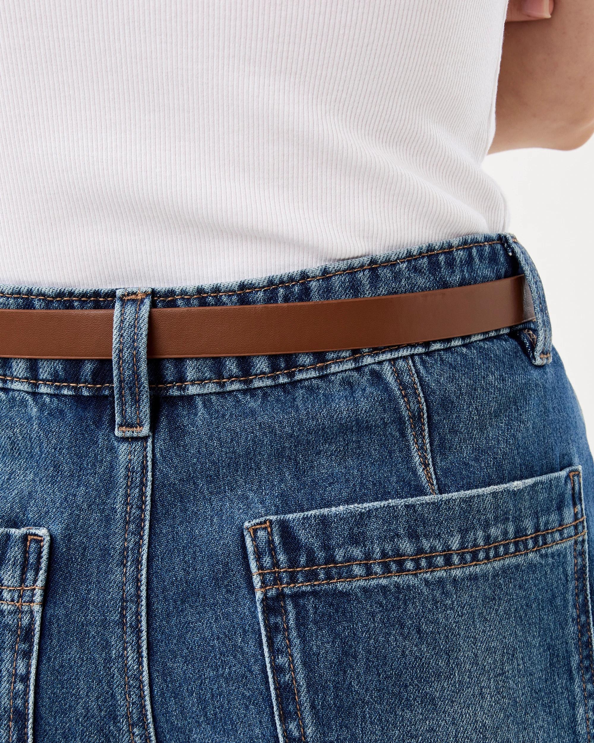 7 Belted Denim Jorts Mid Denim, 7 of 7