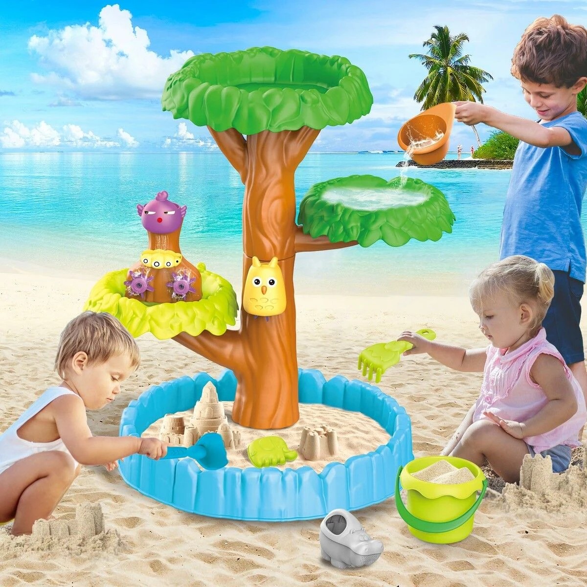 7 AUSWAY Tree Water Table Sand Play Toy Set Educational, 7 of 8