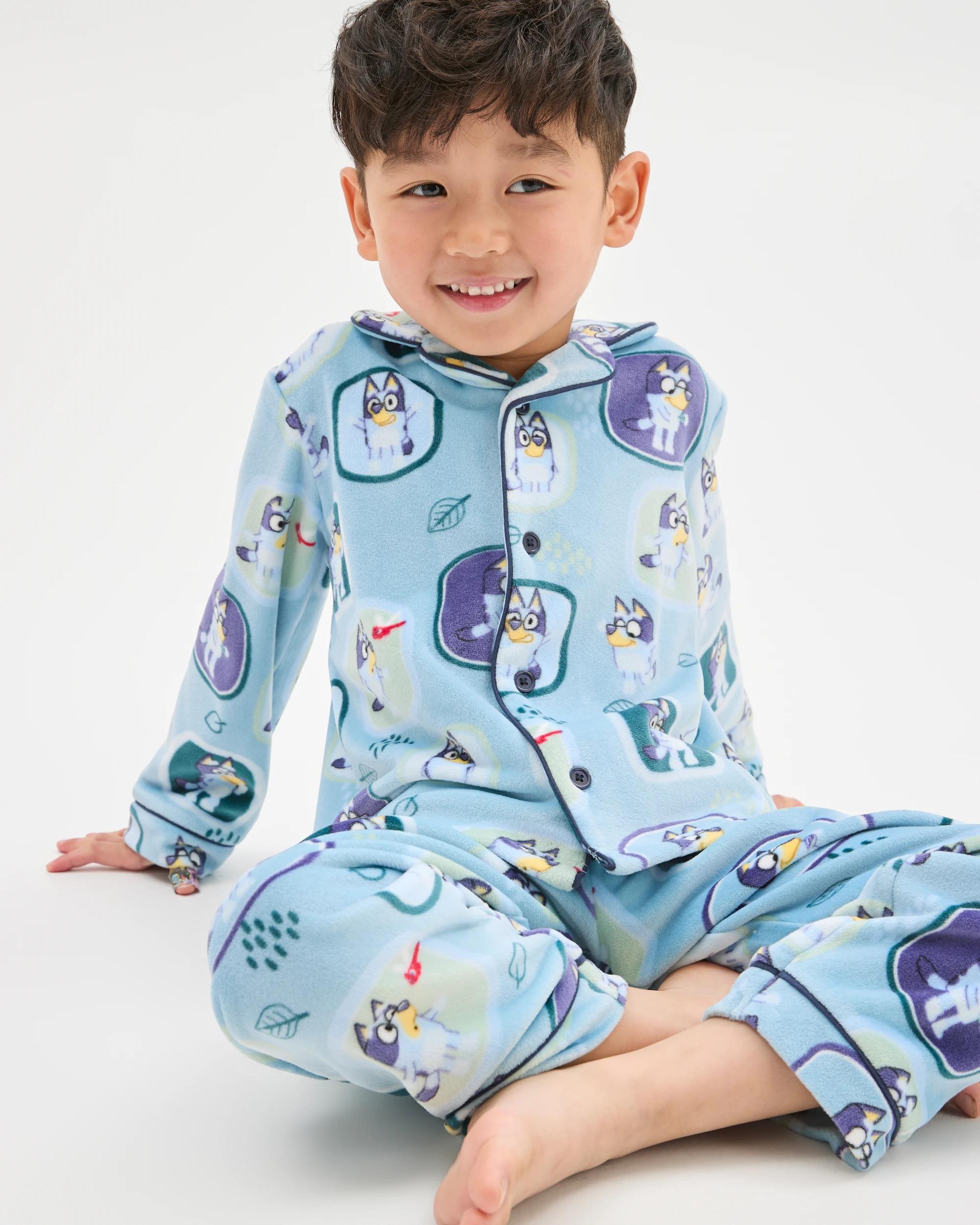 4 Bluey Younger Boys Fleece Pyjama Set BLUEY, 4 of 7