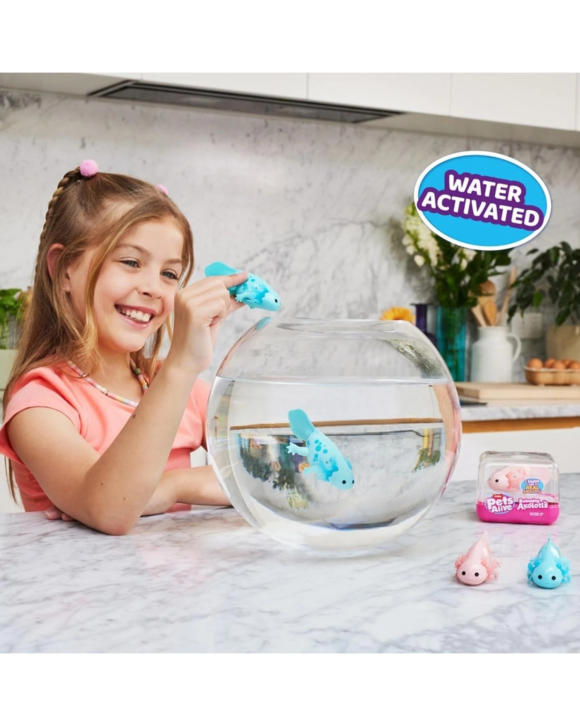 4 Zuru Pets Alive Swimming Axolotls Assorted, 4 of 6
