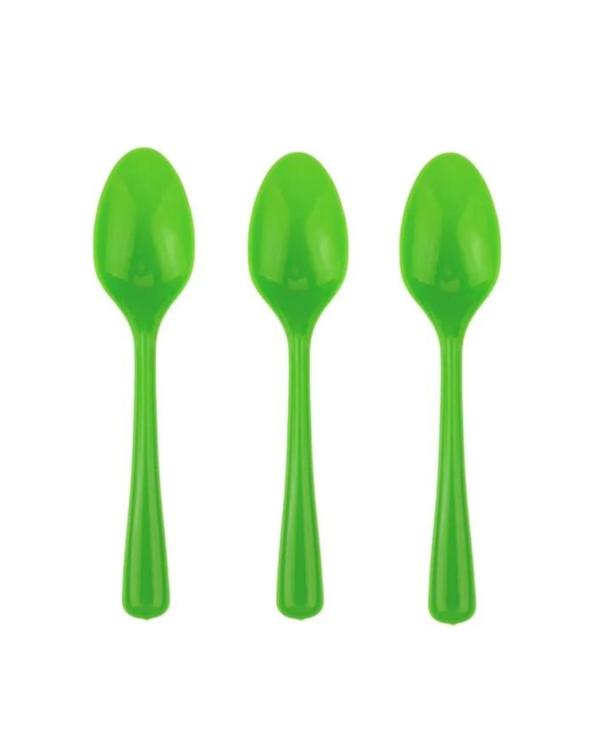 1 Alpen Reusable Spoons Pack of 20 - Lime - Lime Green, 1 of 3
