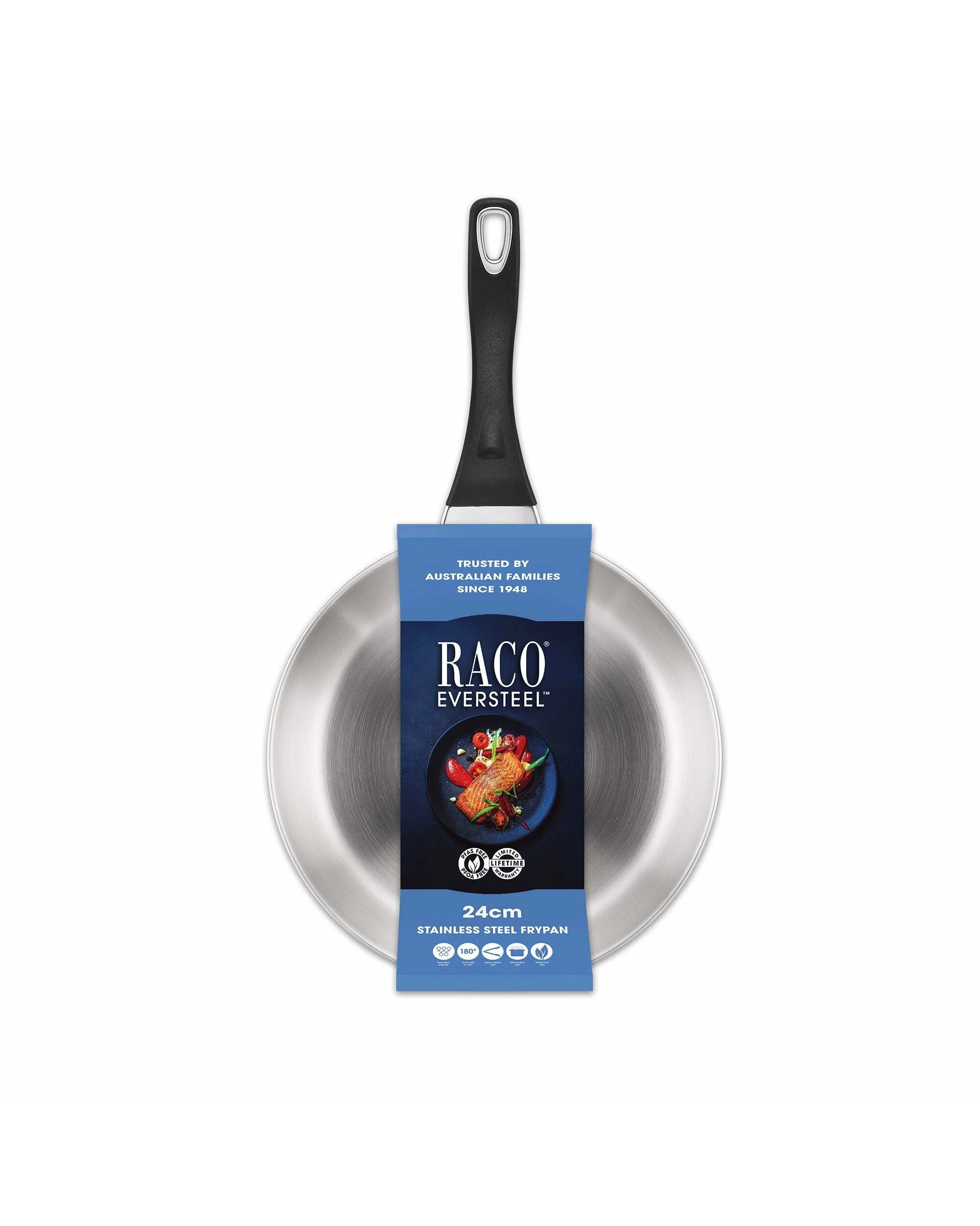 2 RACO Eversteel Stainless Steel Induction Frypan 24cm - Silver, 2 of 2