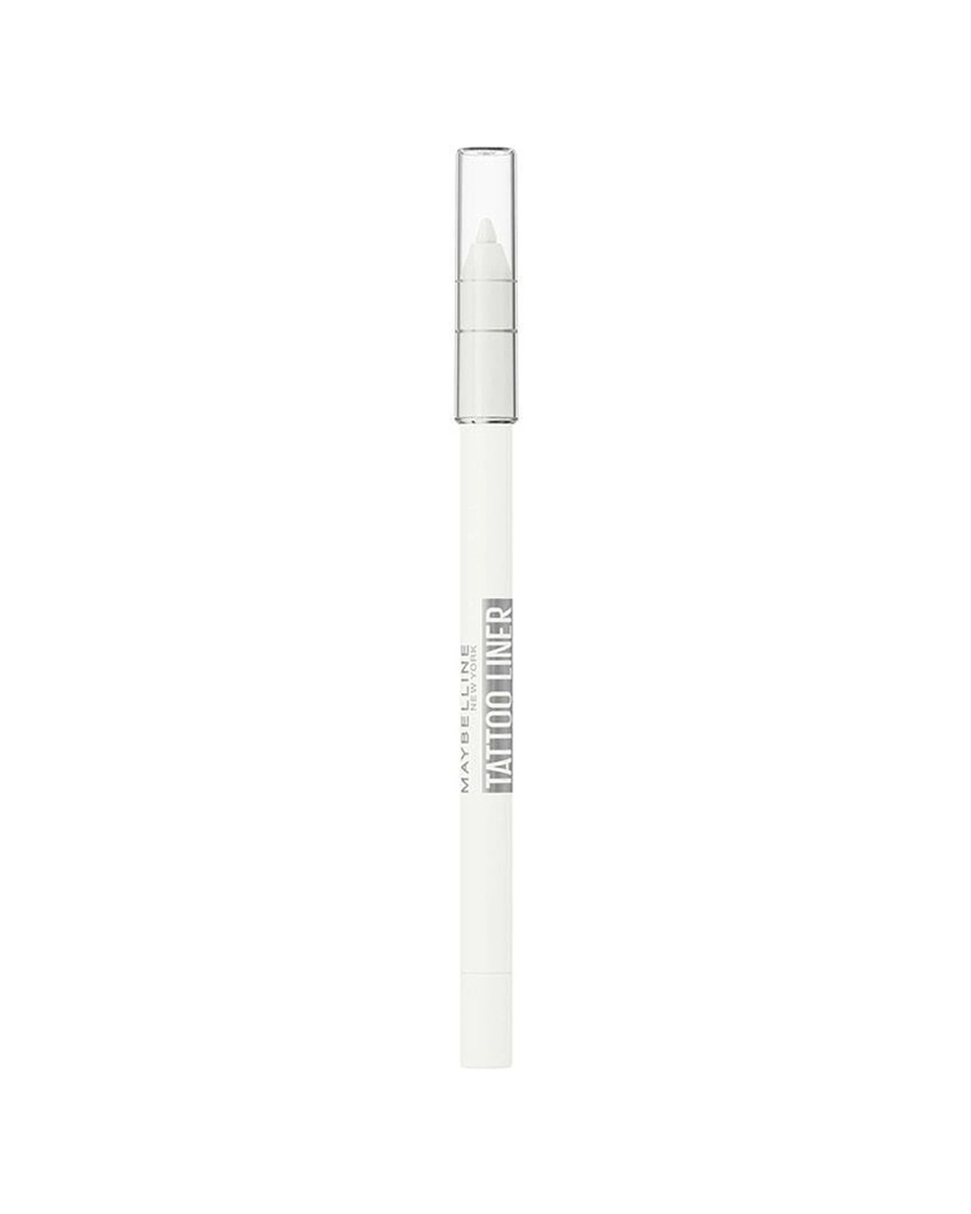 1 Maybelline Tattoo Sharpenable Waterproof Gel Eyeliner Pencil Polished - White, 1 of 1