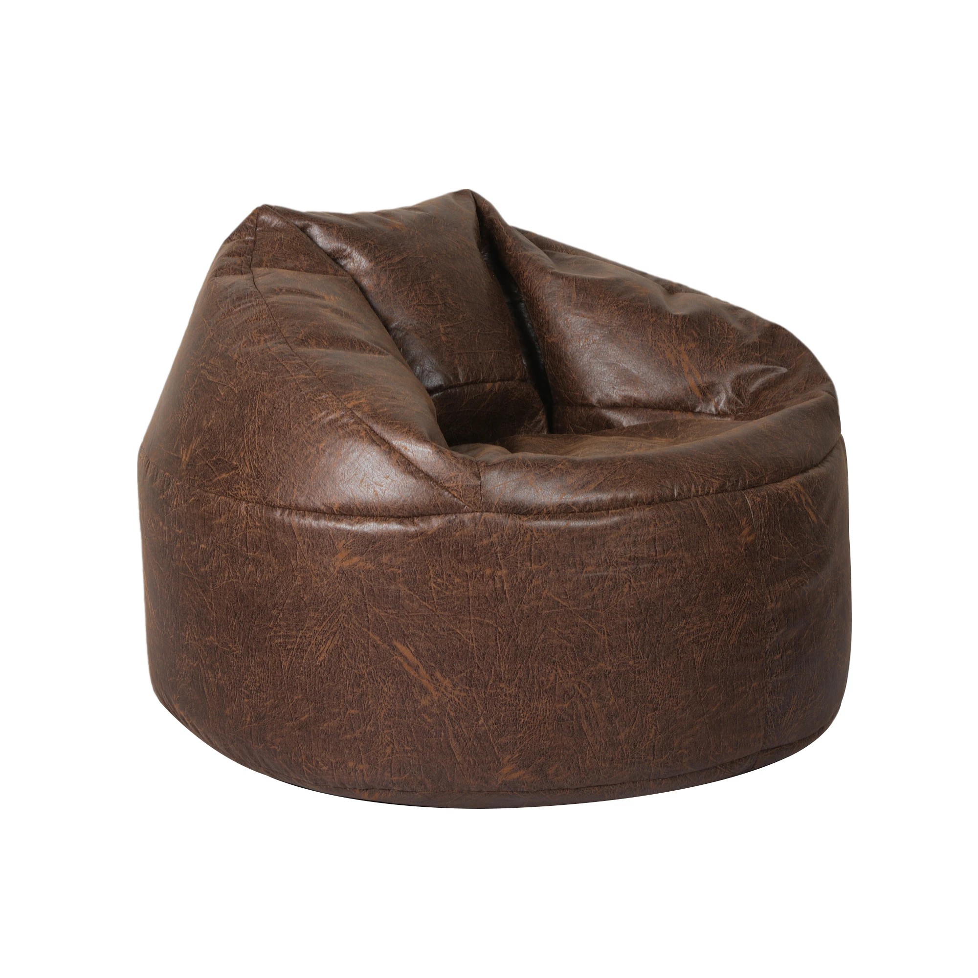 1 Marlow Bean Bag PU Cover Only - Brown, 1 of 6