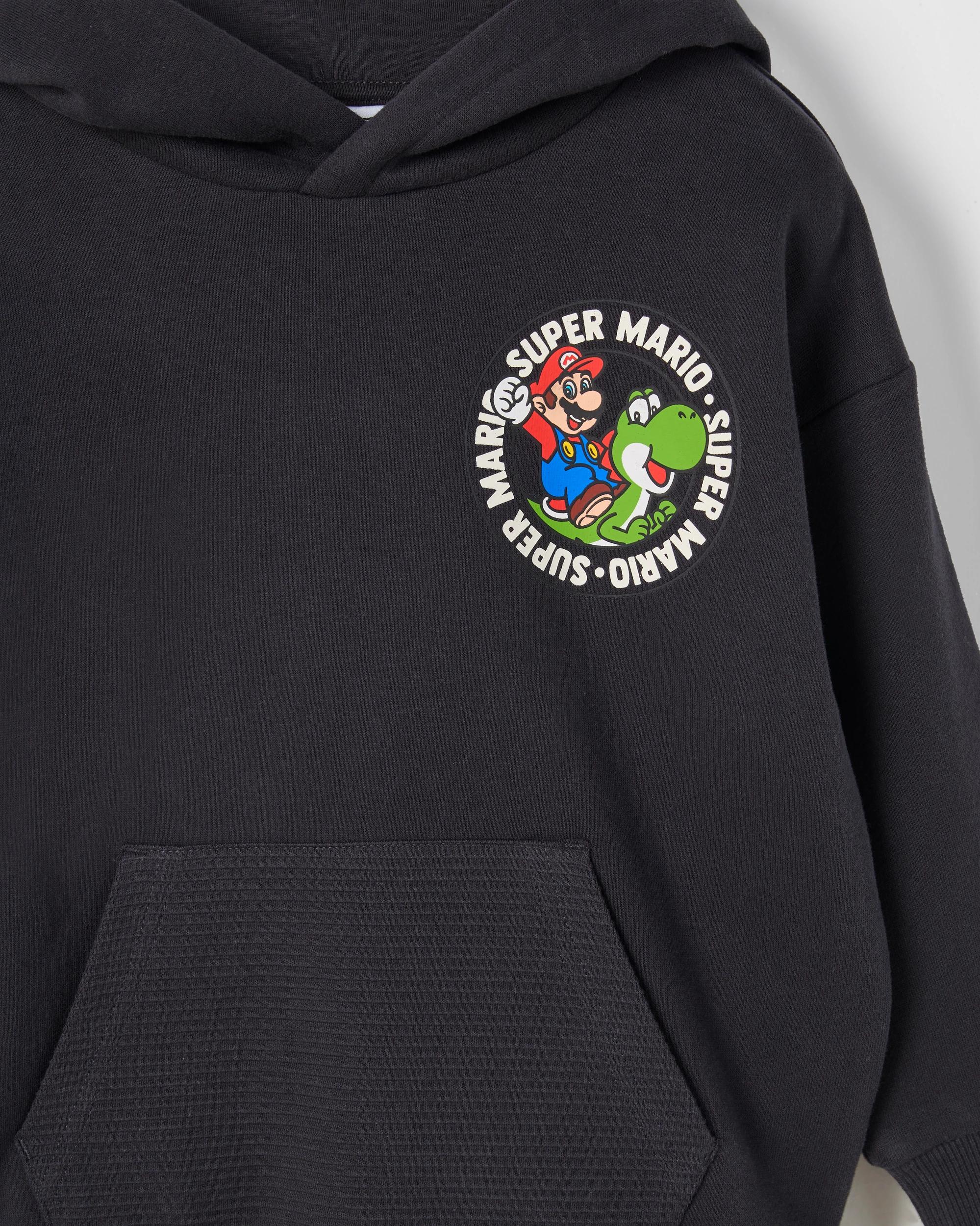 6 Super Mario Australian Cotton Blend Hoodie CHARCOAL, 6 of 7