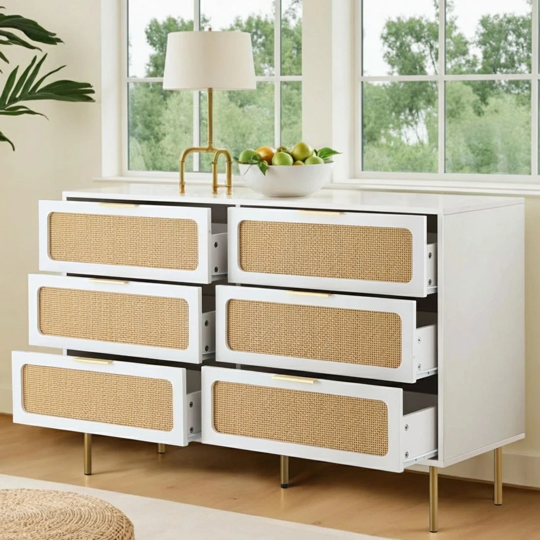 4 Artiss Chest of 6 Drawers Lowboy Cabinet - Multi, 4 of 4