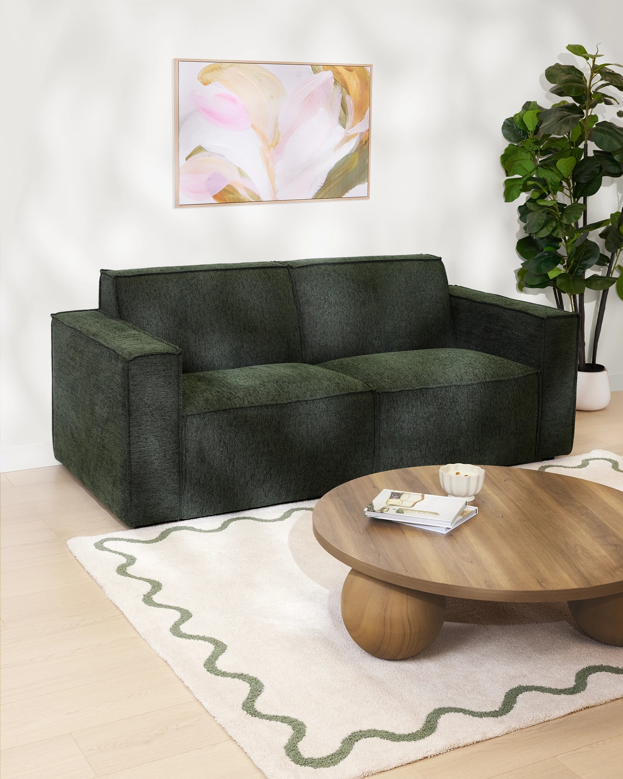 1 Jax 2.5 Seat Modular Sofa - Green, 1 of 9