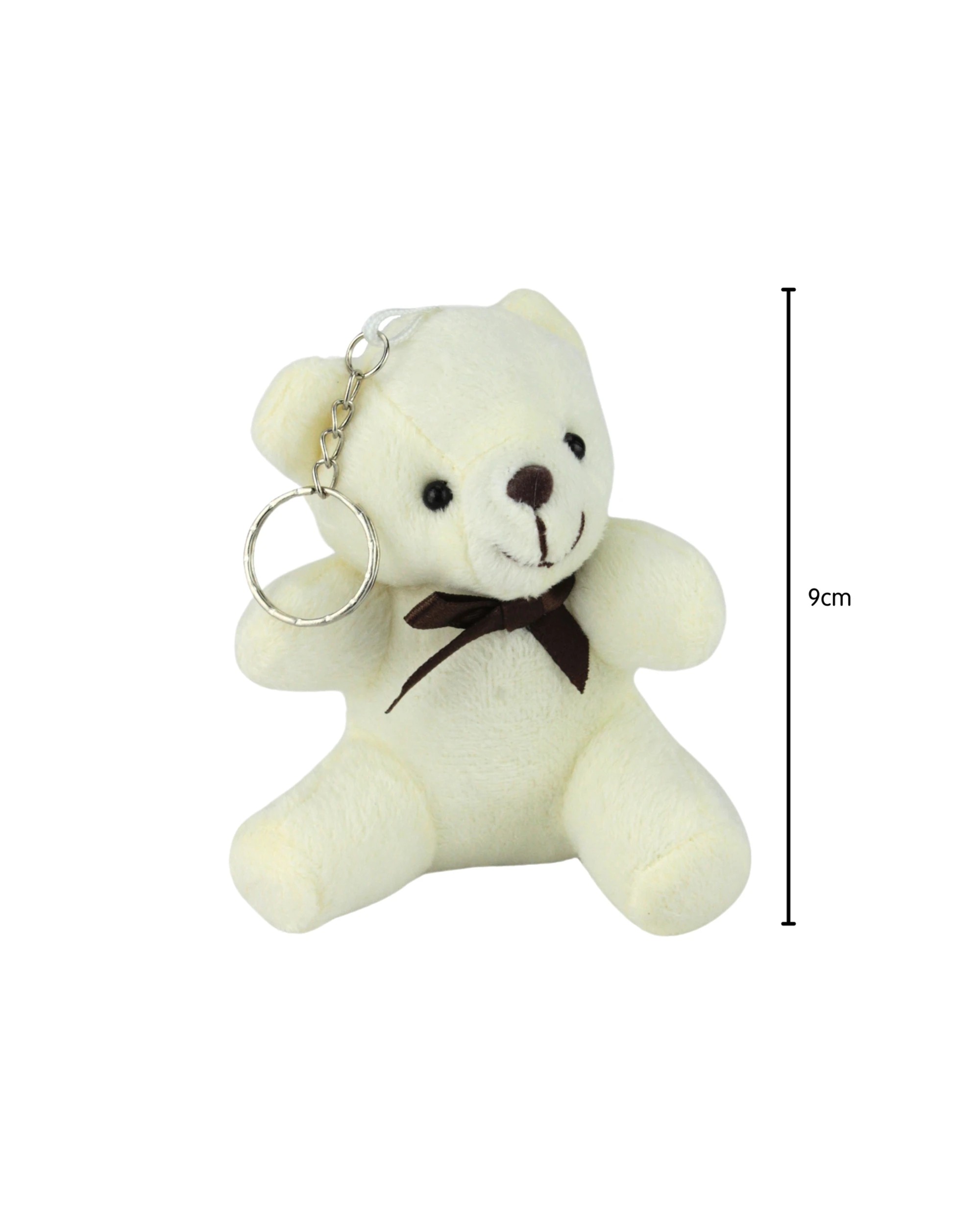 2 Partyrama Pack of 4 Plush Teddy Bear Keyrings, 2 of 3