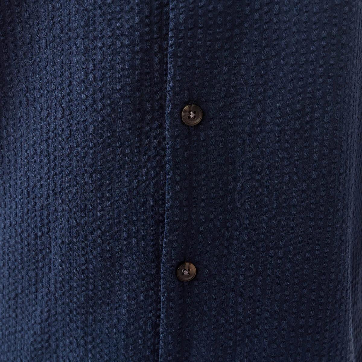 6 Short Sleeve Seersucker Shirt Blu Pcoat, 6 of 7