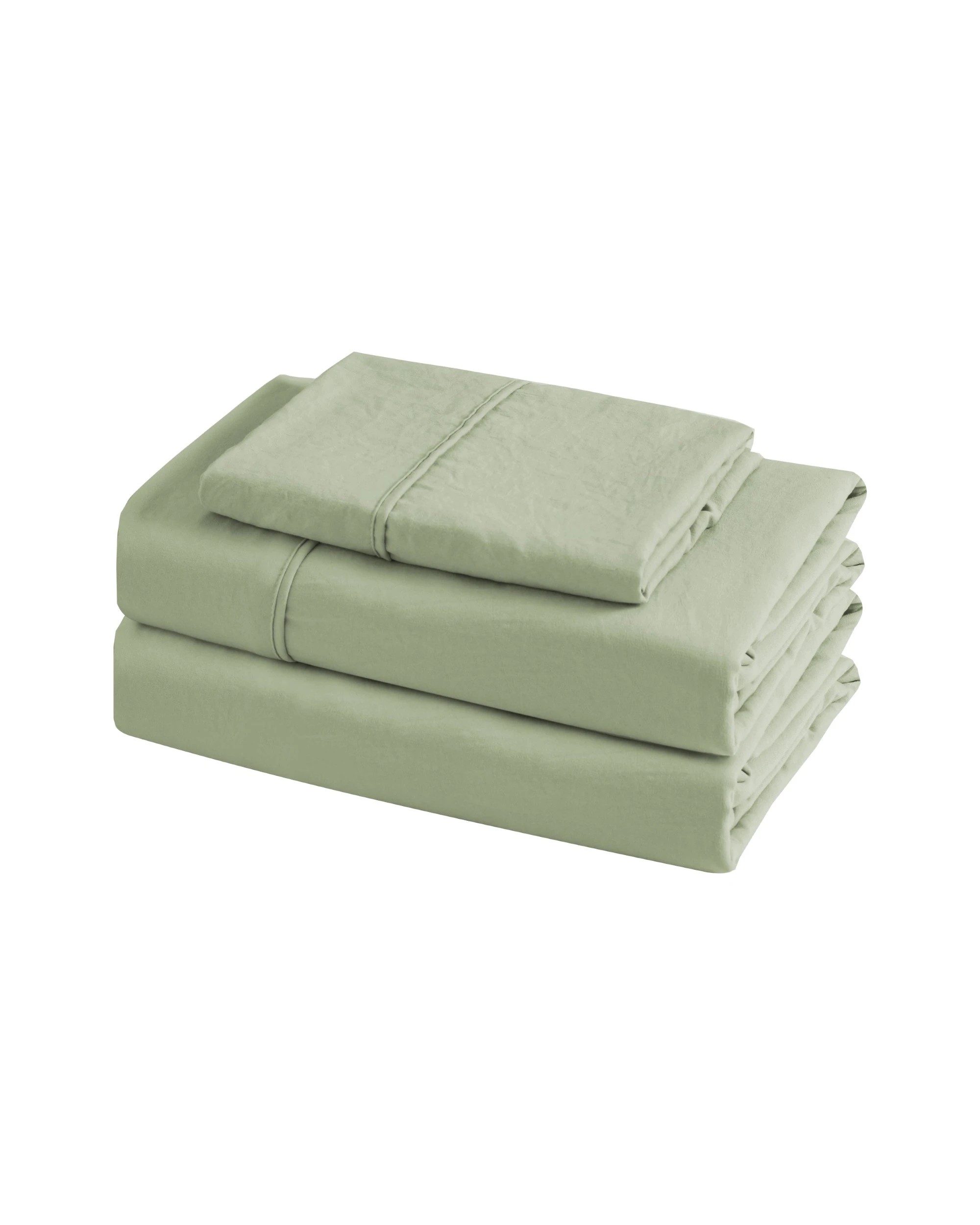 6 Dreamaker Superfine Washed Microfibre Sheet Set - King Single Bed - Green, 6 of 6