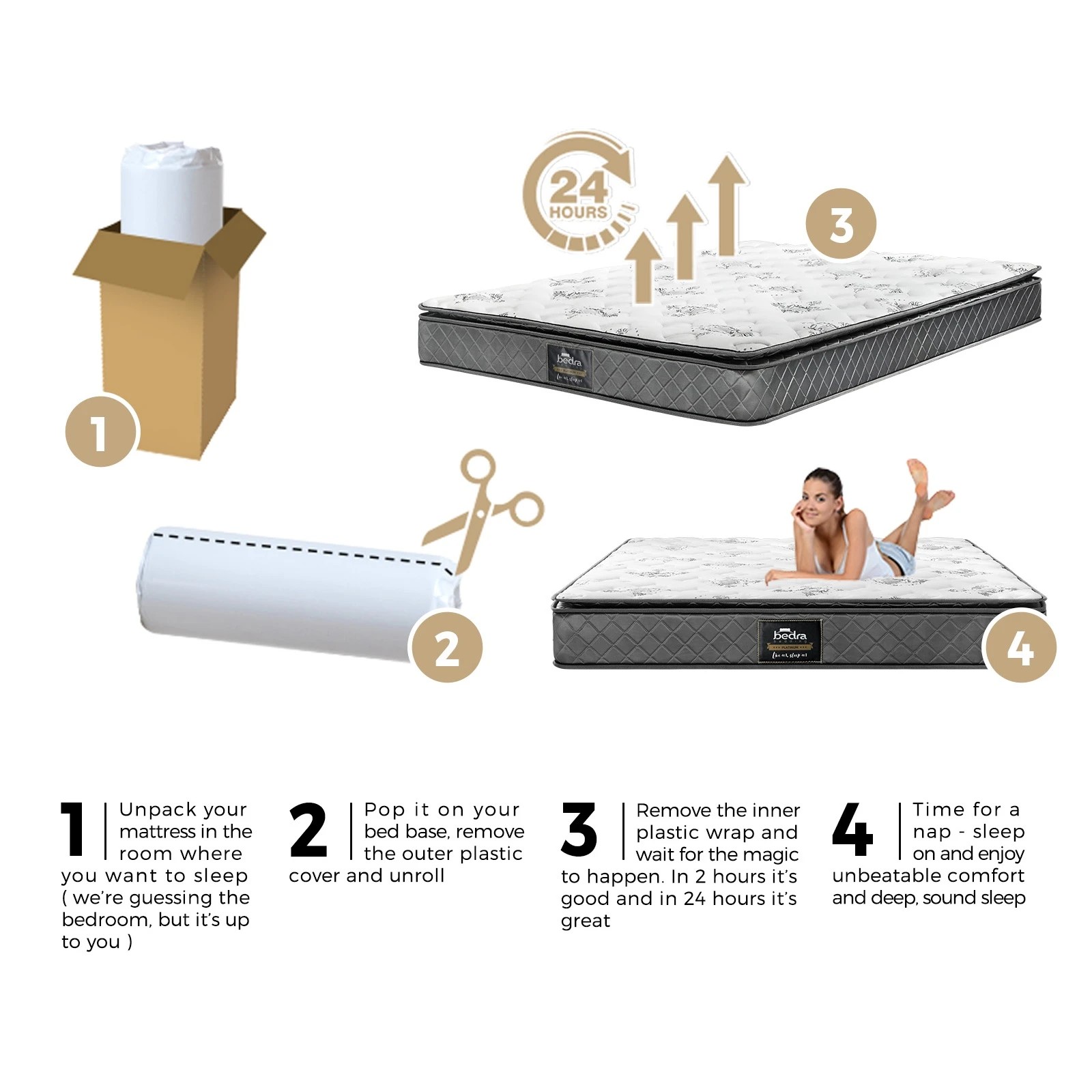 2 Bedra Bedding 21cm Mattress - Queen
 - Multi, 2 of 10