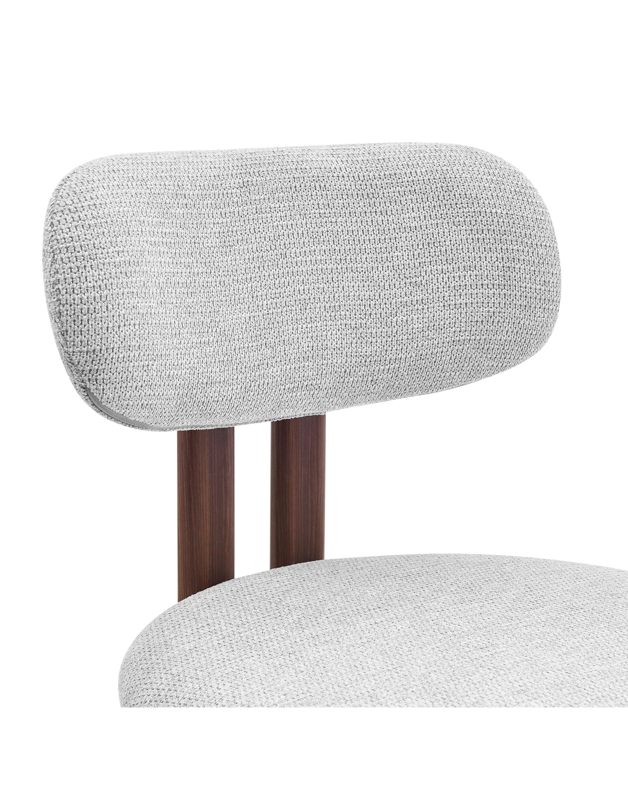 7 Kodu Dining Stools Pair (Set of Two) Grey and Walnut, 7 of 9