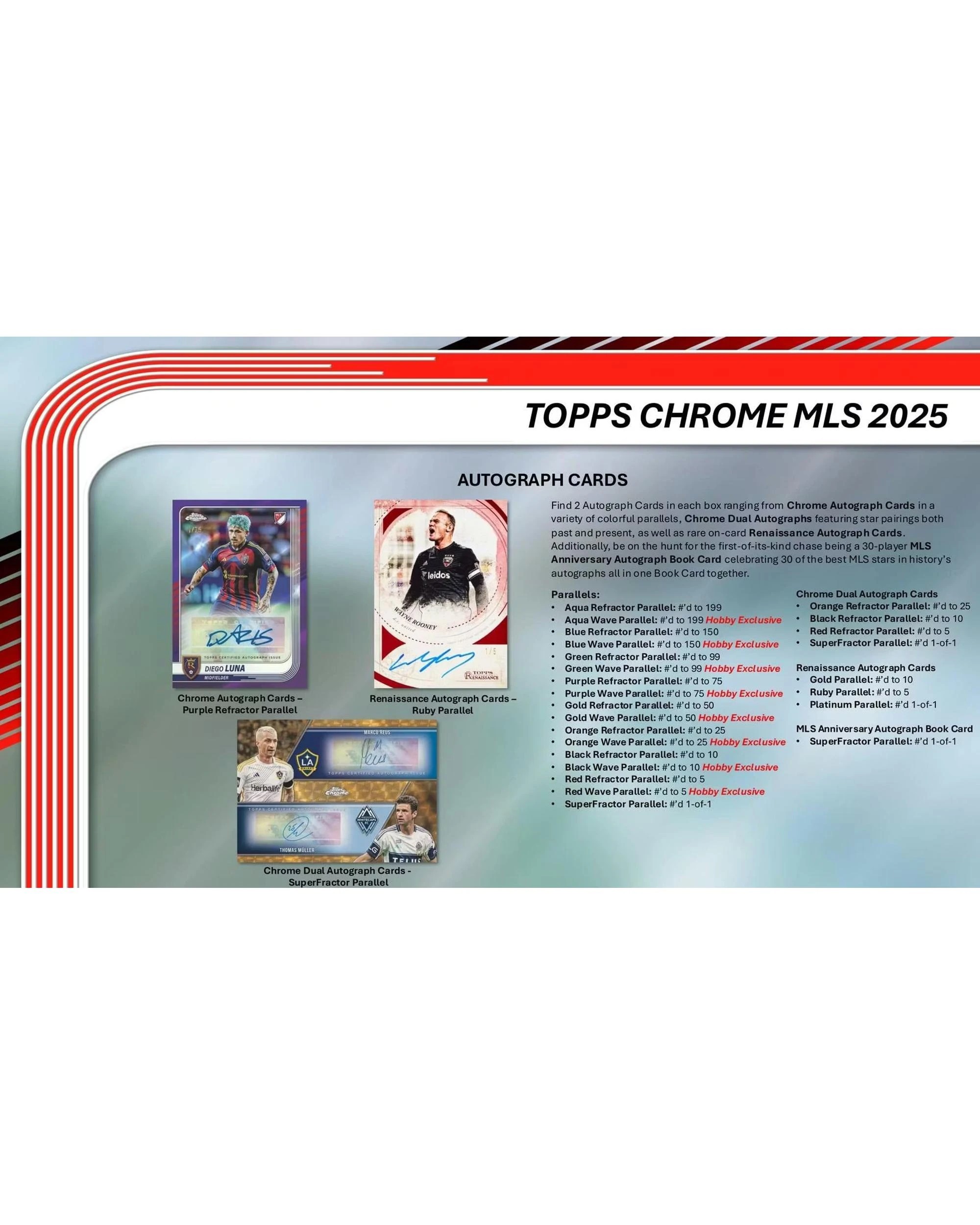 3 Topps Chrome MLS Major League Soccer 2025 Hobby Pack, 3 of 7