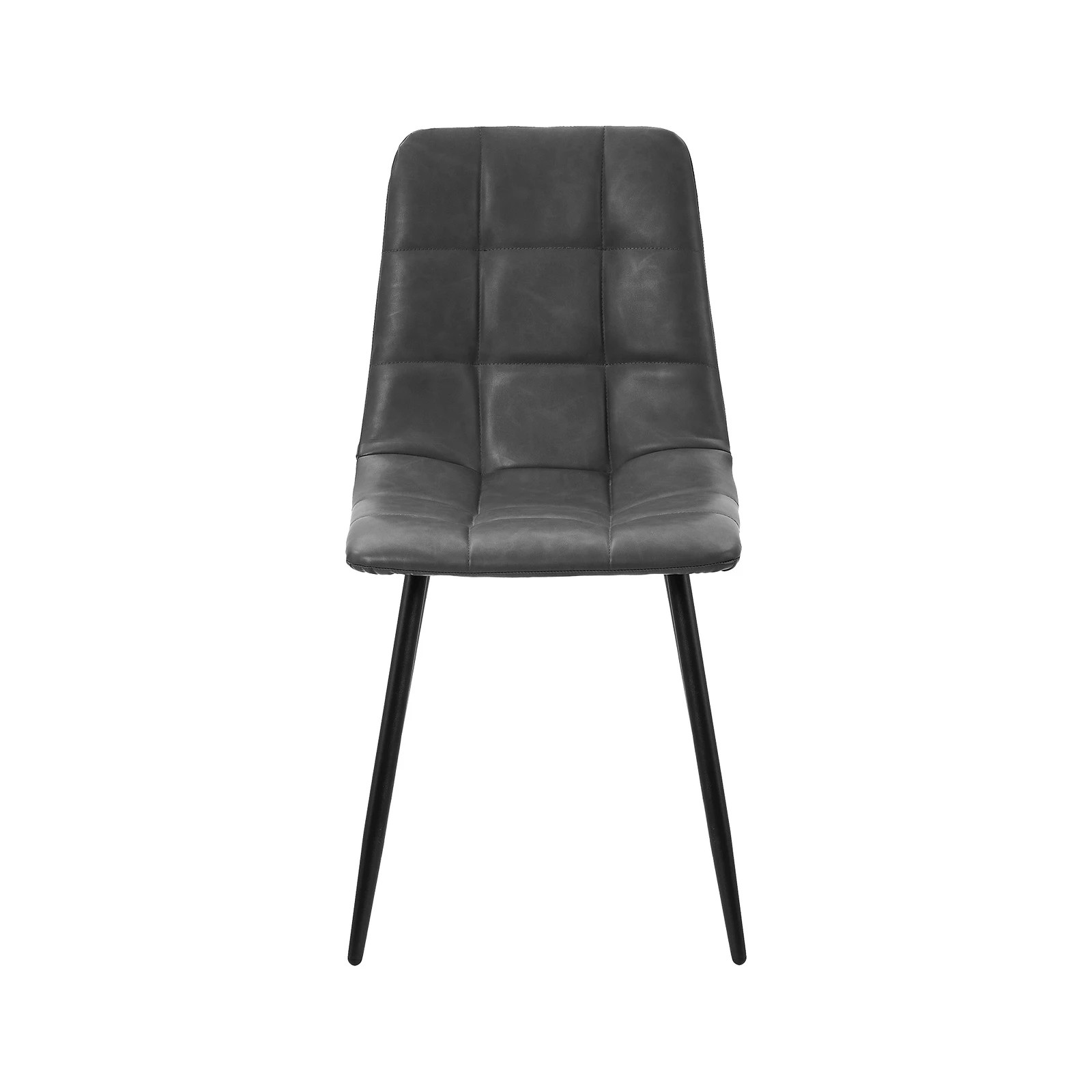 6 Oikiture 4x Padded Dining Chairs Kitchen Pu Leather Seat Retro
 - Grey, 6 of 10