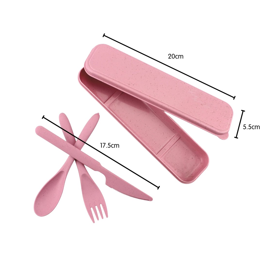 2 Durmaz Wheat Straw Travel Cutlery Set with Case, 2 of 3
