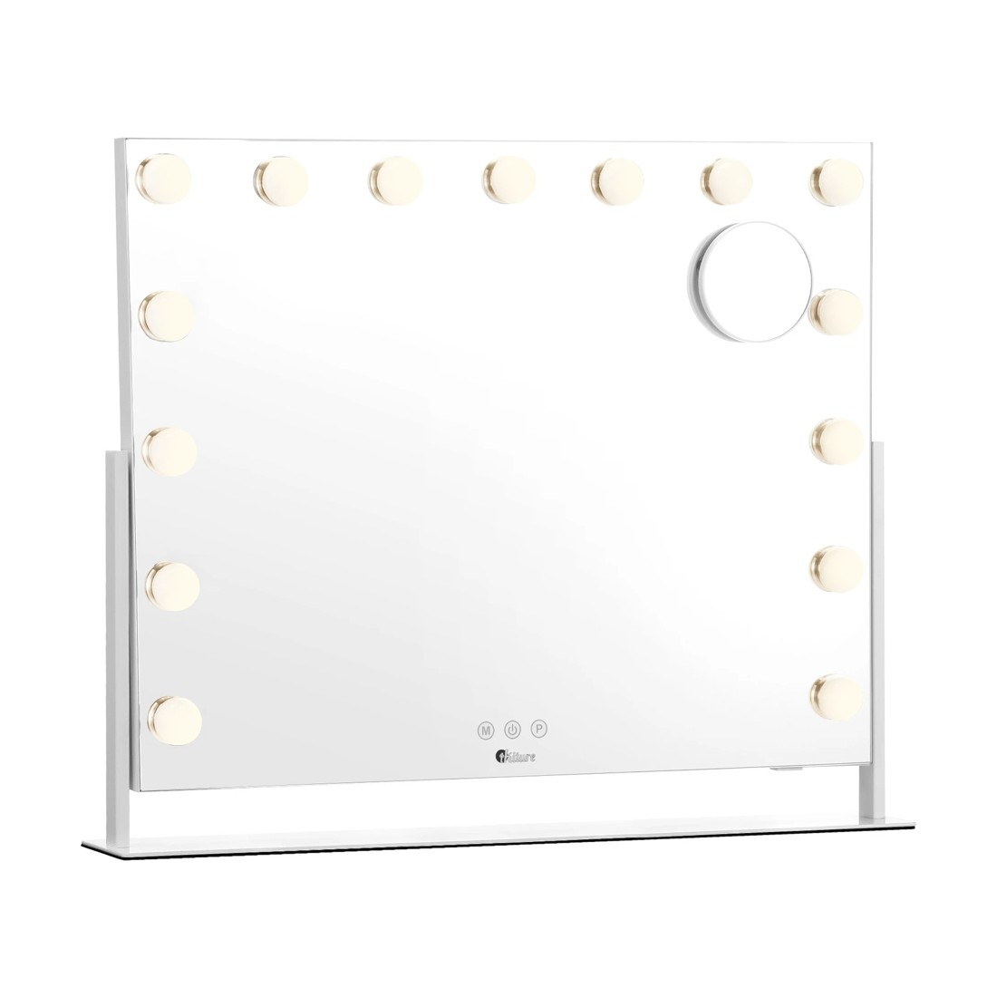 5 Oikiture Led Makeup Mirror Bluetooth Rotation 62x50cm Hollywood Vanity Mirrors
 - White, 5 of 8