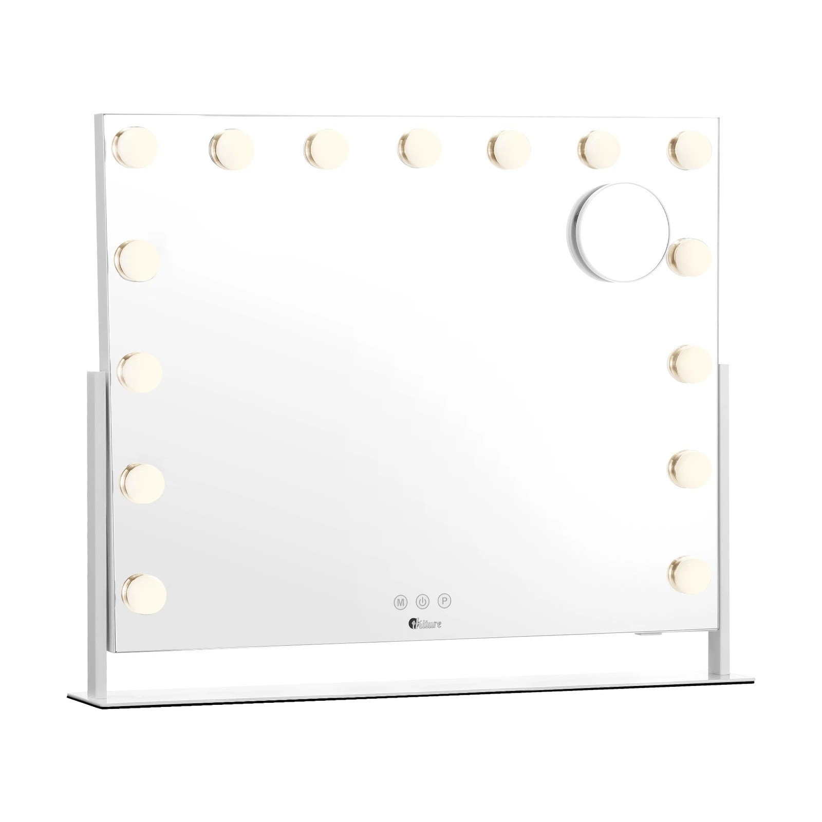 5 Oikiture Led Makeup Mirror Bluetooth Rotation 62x50cm Hollywood Vanity Mirrors
 - White, 5 of 8