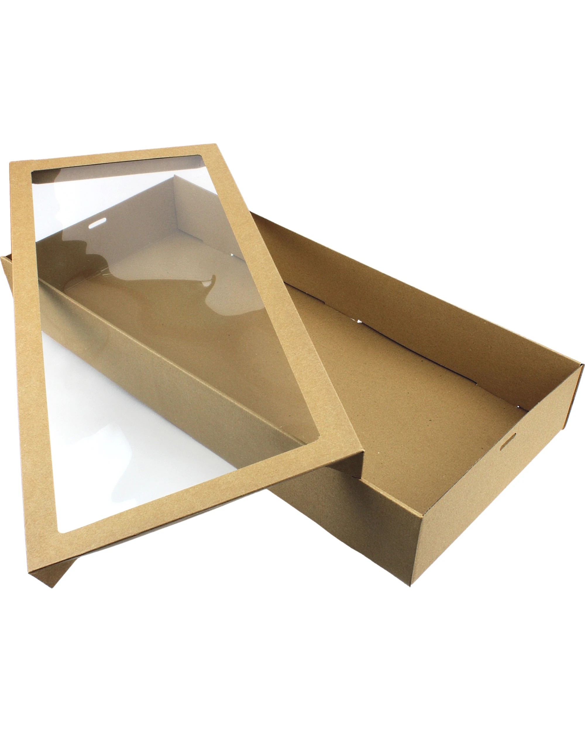 2 Alpen Eco Kraft Grazing Boxes with Lids 56cm x 25.5cm x 8cm Pack of 2 - Brown, 2 of 4