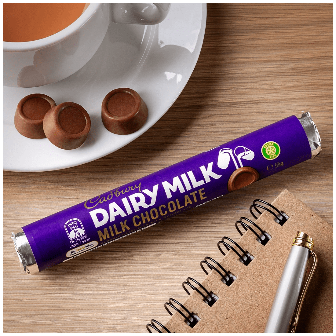 3 Cadbury Dairy Milk Chocolate Rolls 55g, 3 of 3