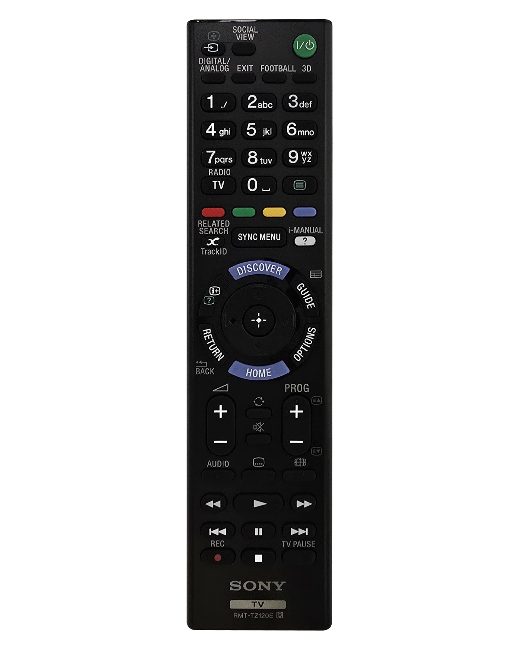 1 Sony Genuine RMTTZ120E Replacement TV Remote Control - Black, 1 of 6