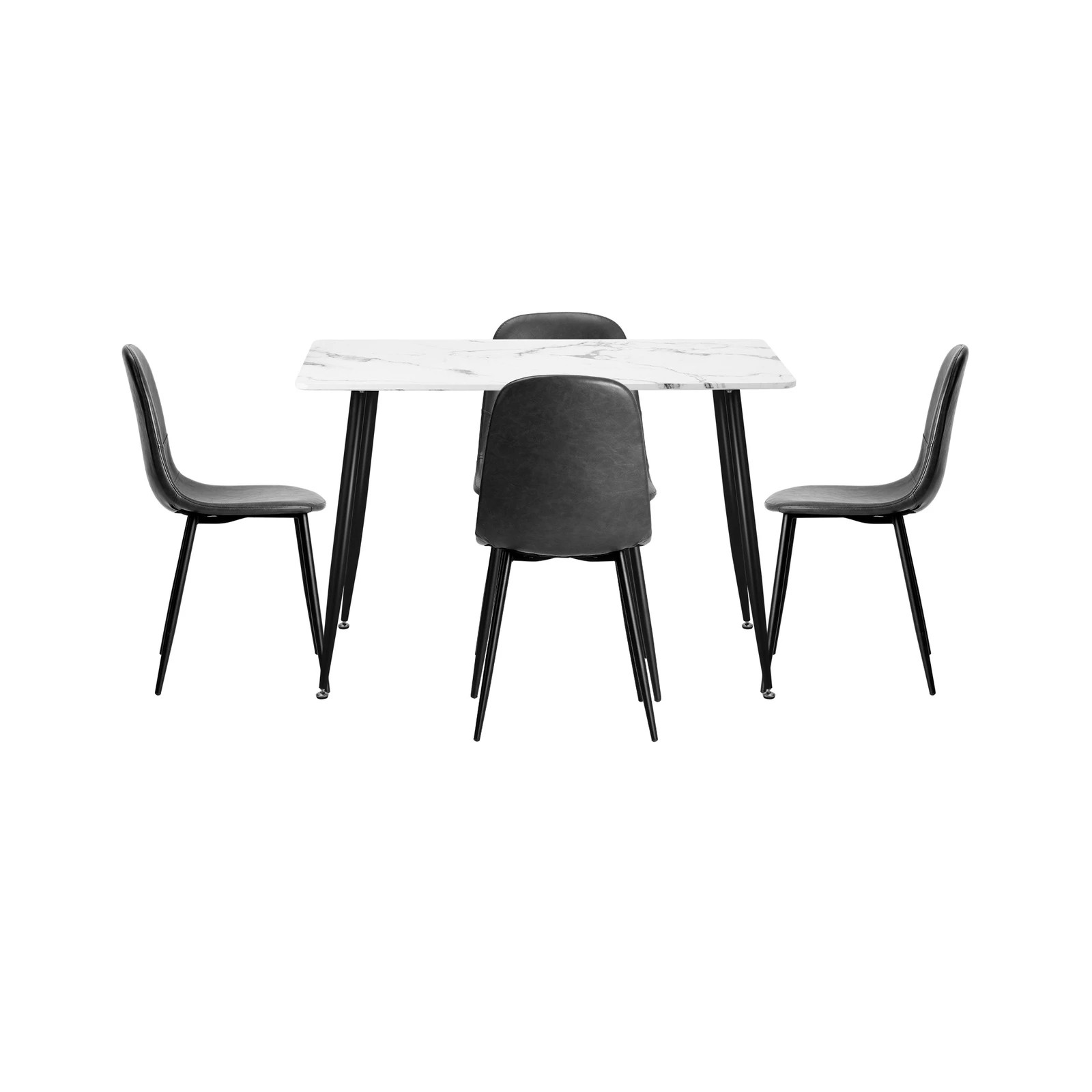 7 Oikiture 120cm Rectangle Dining Table With 4pcs Dining Chairs Pu
 - Multi, 7 of 10