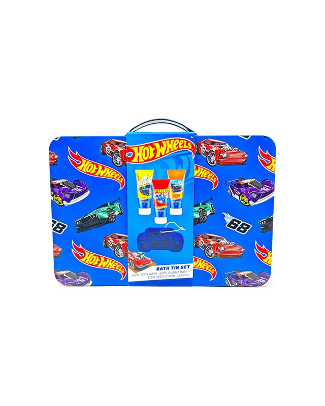 Hot Wheels Bath Tin Body Wash Loofah Lotion Kids Toiletry Set - M