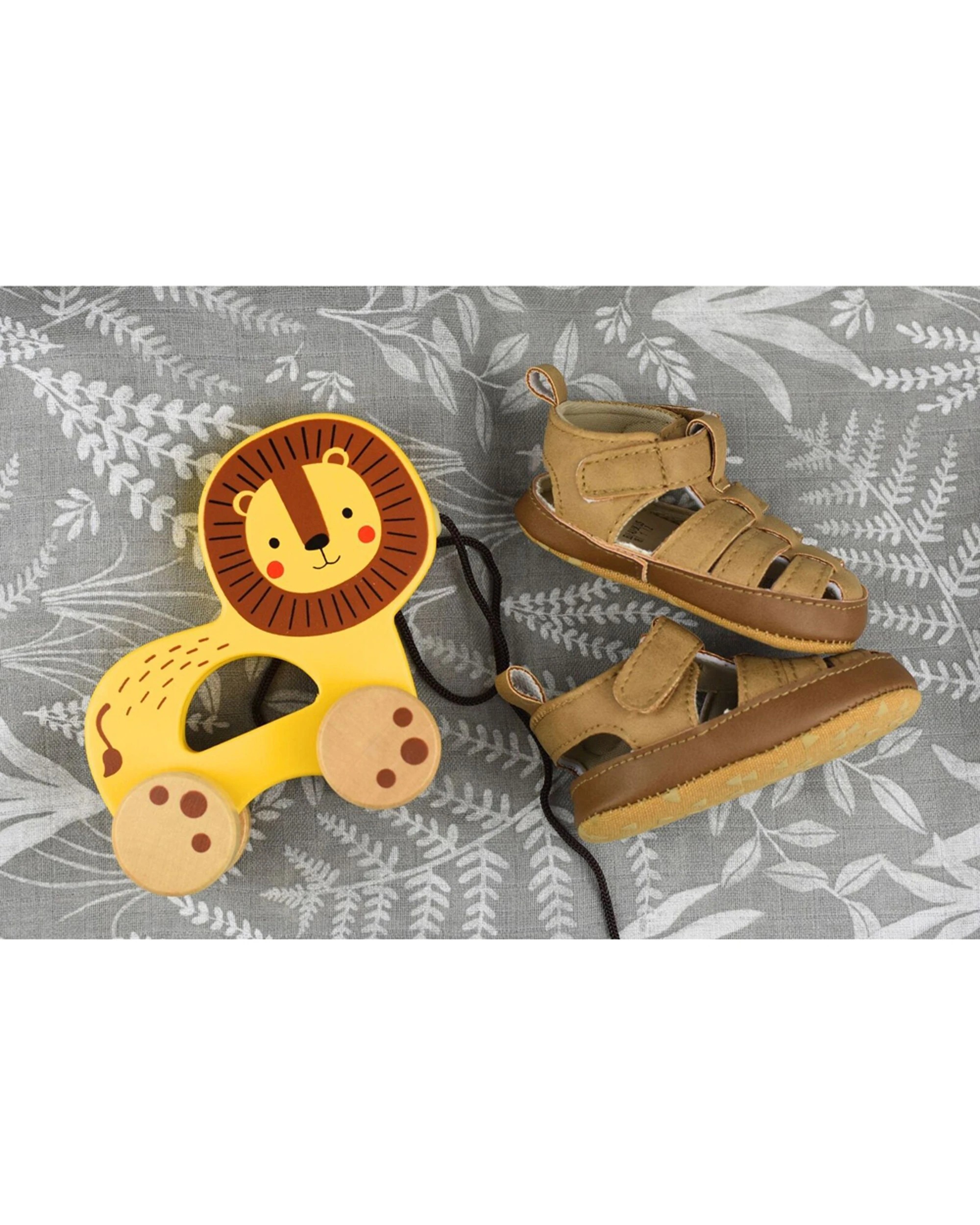 5 Tooky Toy My Forest Friends Wooden Pull Along Lion Kids Educational Play - Multi, 5 of 5