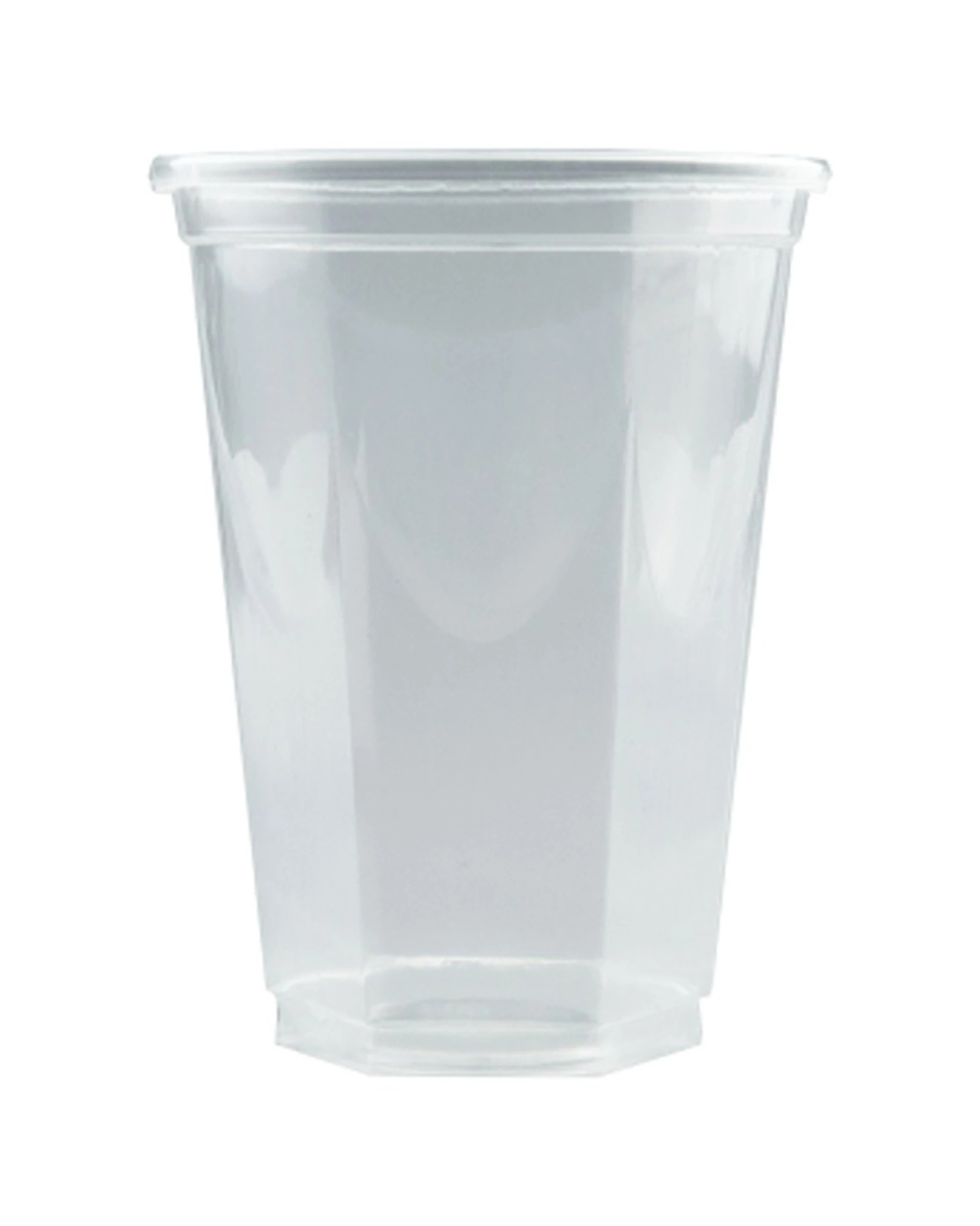 1 Partyware 50pc Durable Reusable Beer Cup Set Hexagonal 425ml - Clear, 1 of 2
