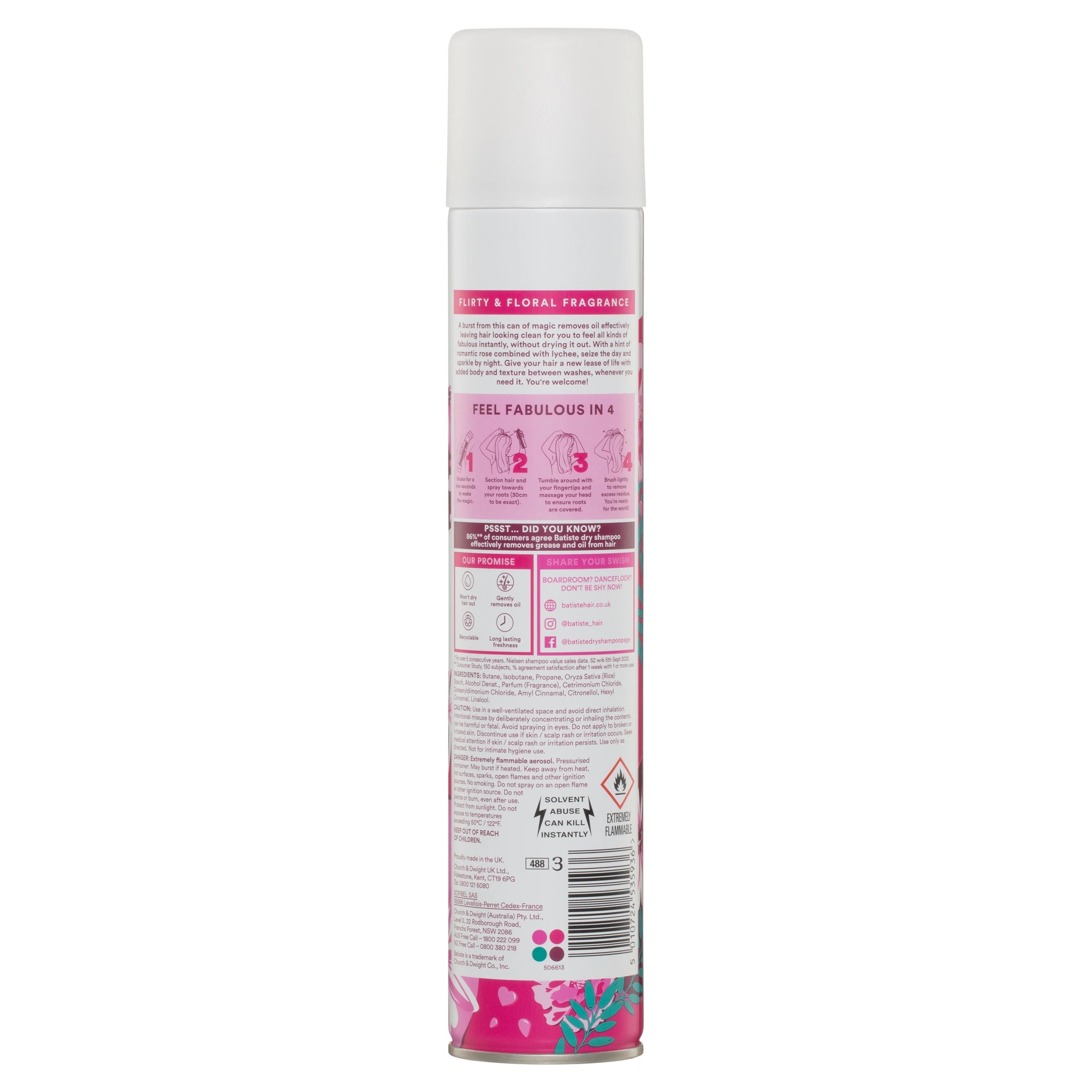 2 Batiste Blush Dry Shampoo 350ml - Flirty Floral, 2 of 10