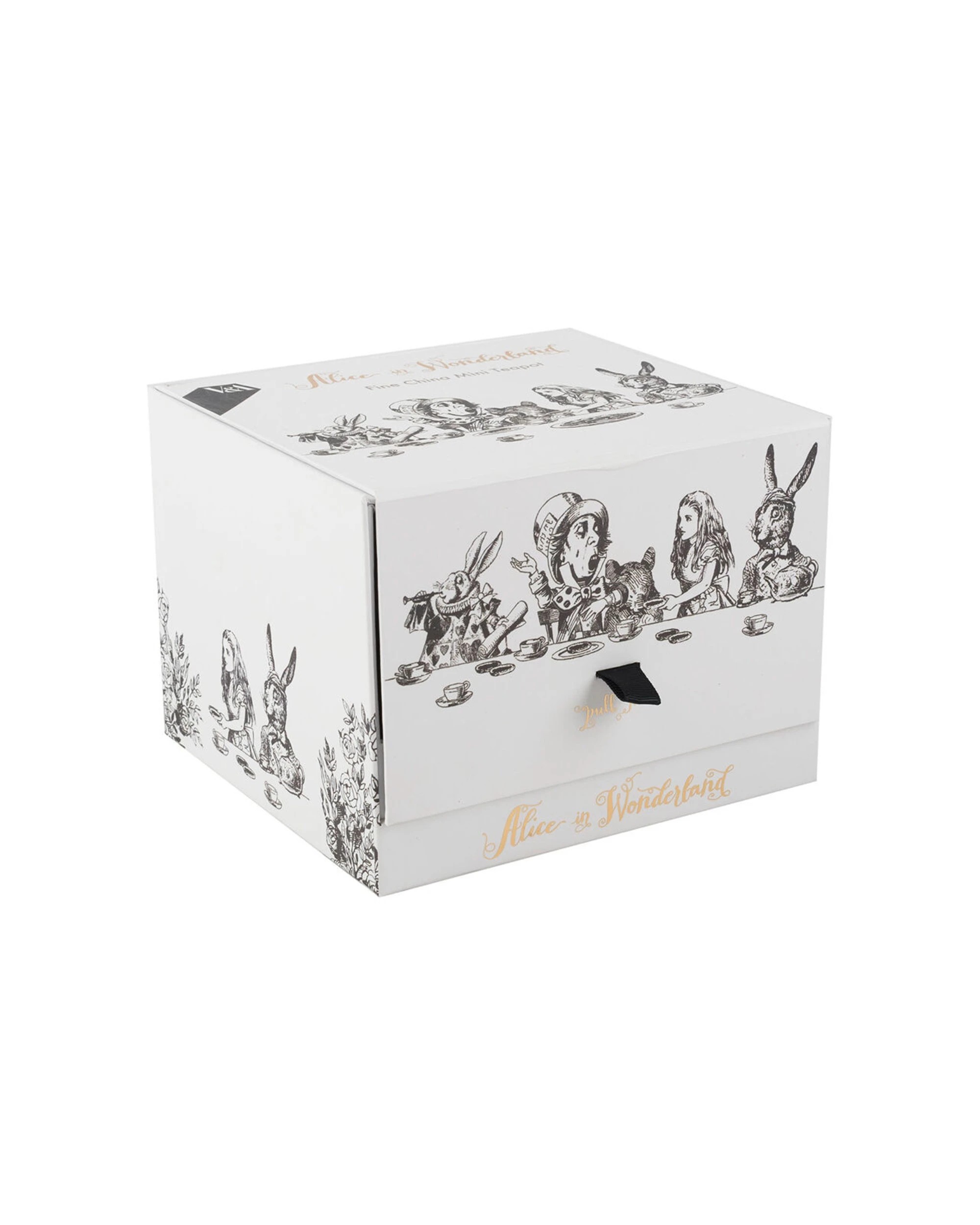 3 Mikasa Alice In Wonderland Mini Teapot Fine China Vacuum Insulated Leakproof - White, 3 of 3