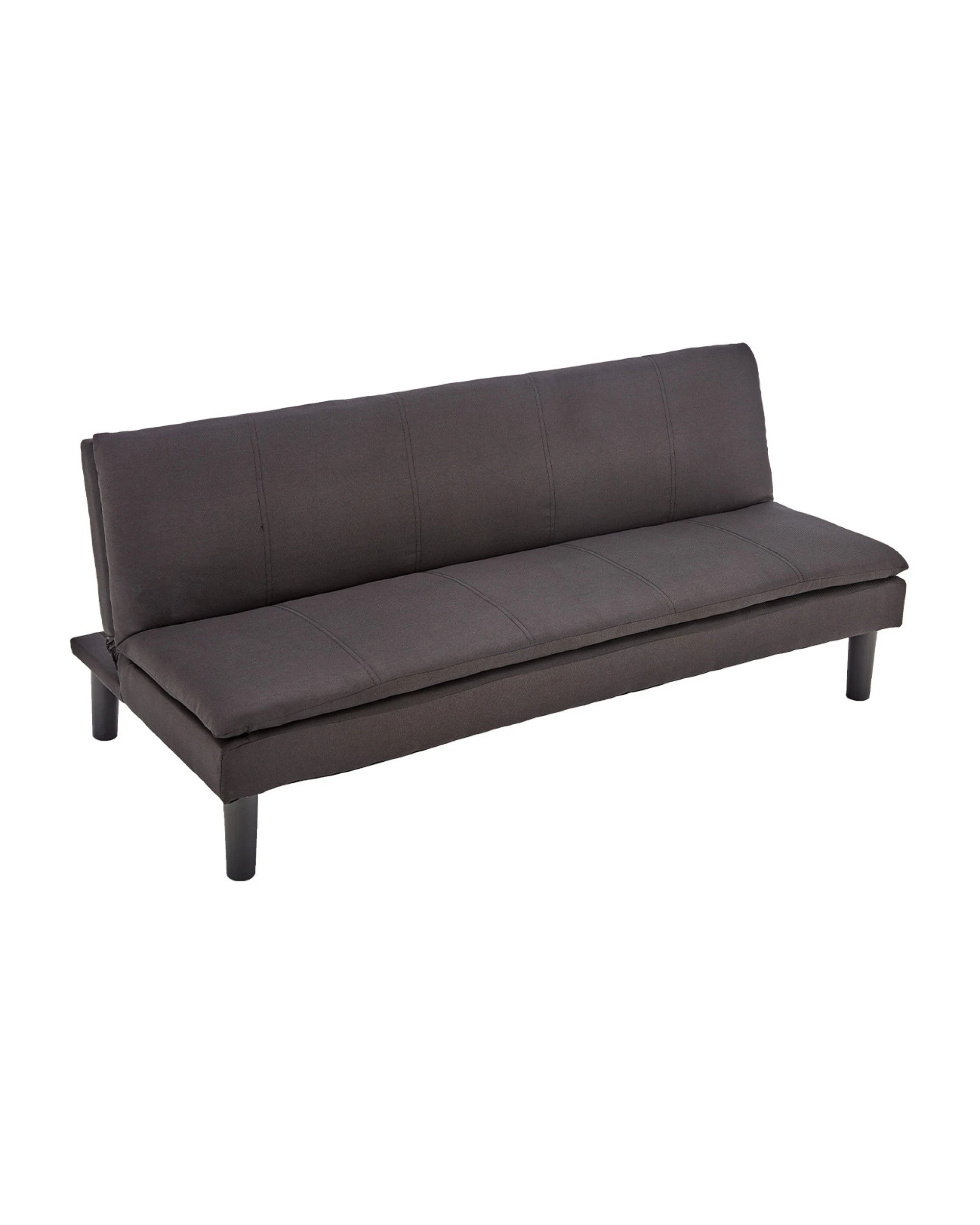 2 Sarantino 3 Seater Modular Faux Linen Fabric Sofa Bed Couch - Black, 2 of 10