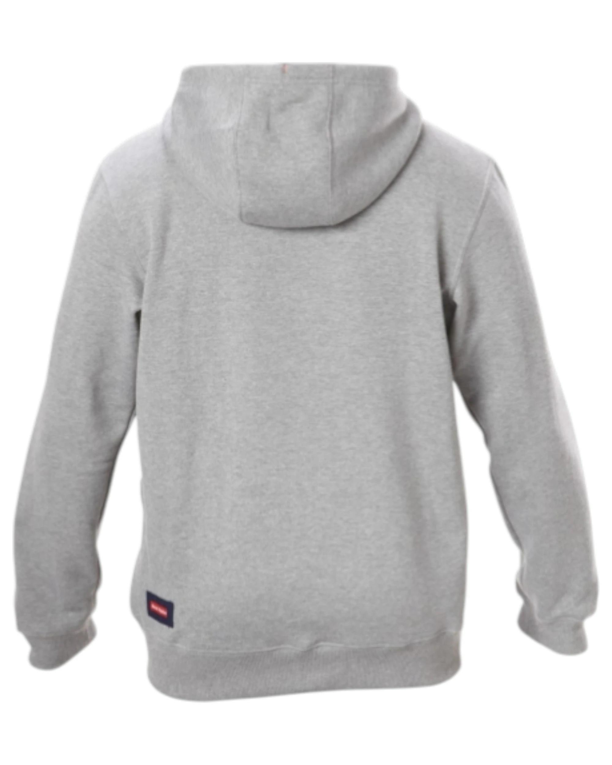 2 Hard Yakka Mens Brushed Fleece Hoodie Jumper Grey Marle GREY MARLE, 2 of 9