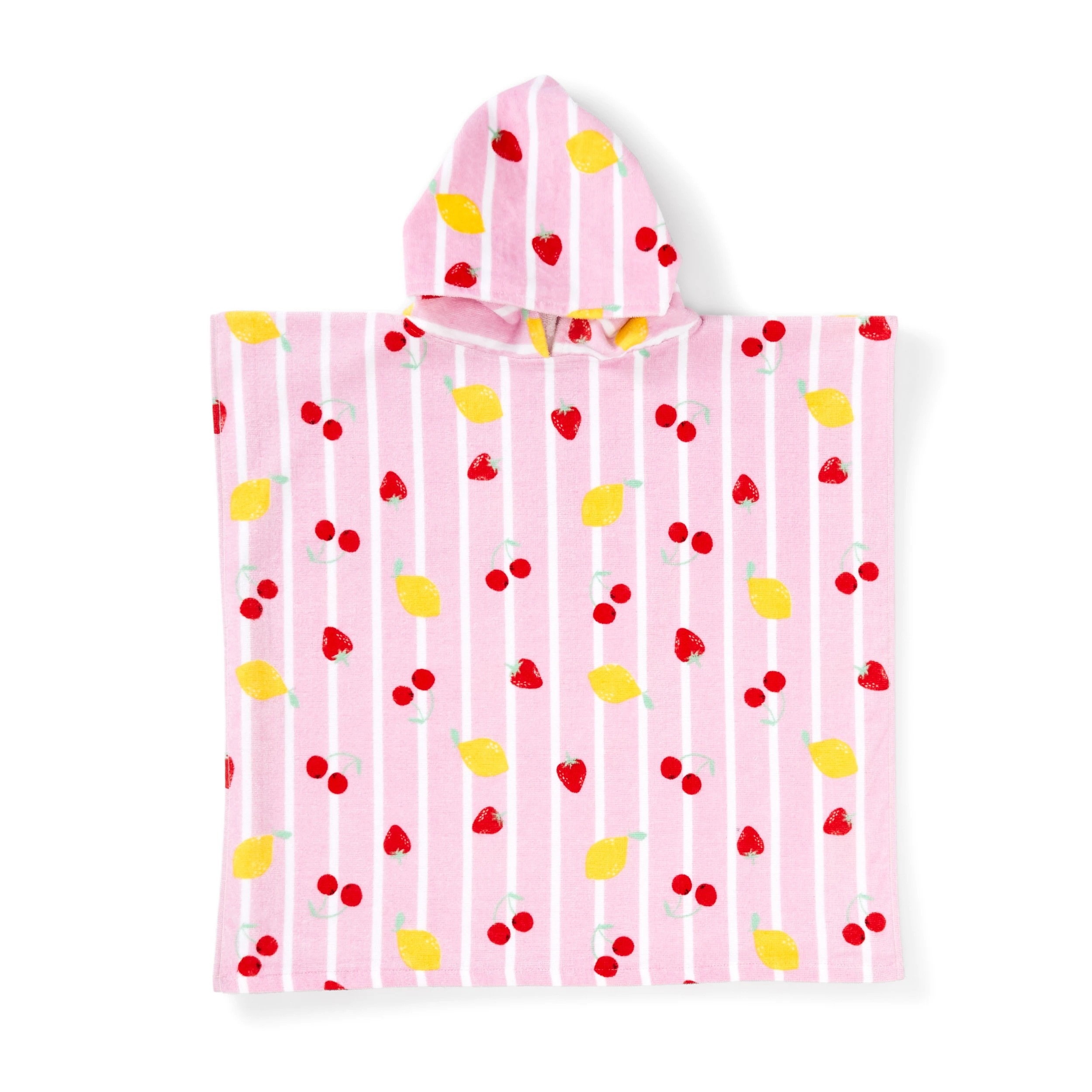 4 Kids Hooded Cotton Beach Towel - Fruits, 4 of 5