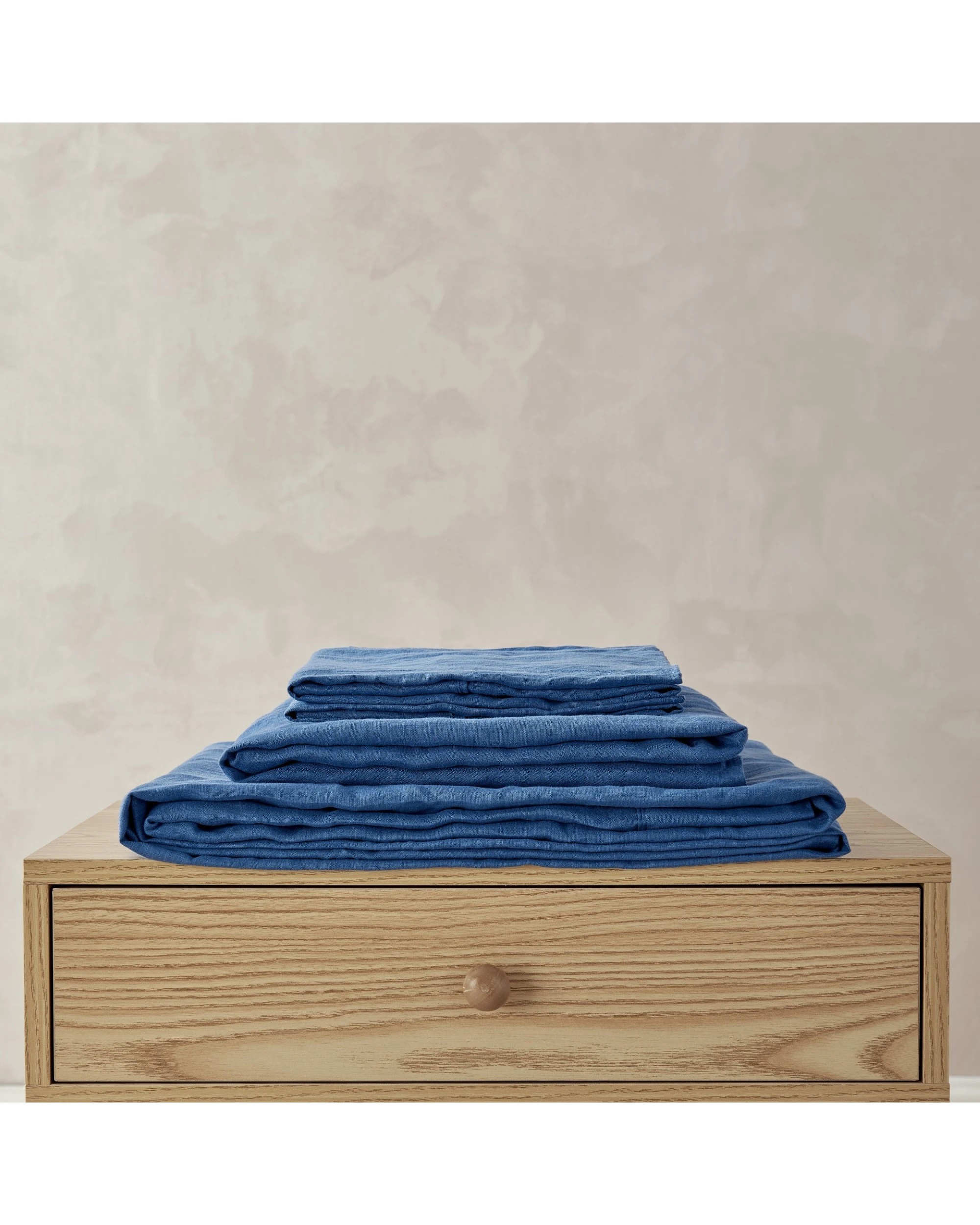 4 Natural Home 100% European Flax Linen Sheet Set - Single Bed - Deep Blue, 4 of 10