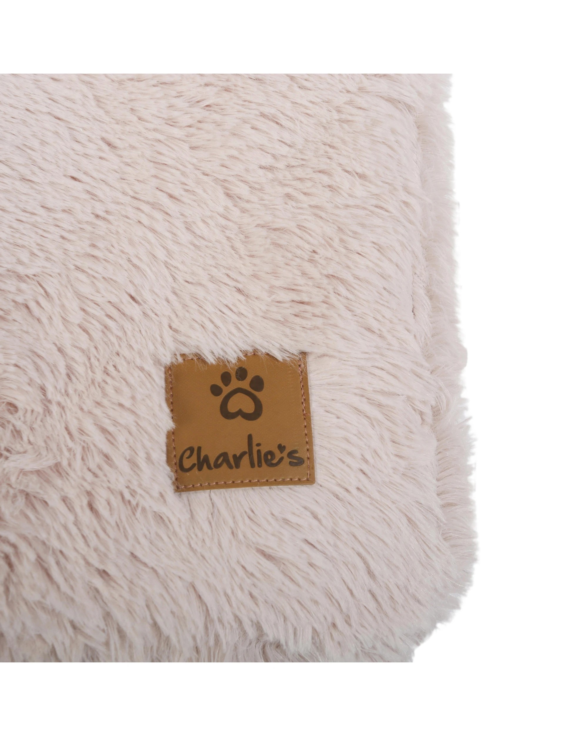 3 Charlie's Faux Fur Crate Dog Bed Large - Beige, 3 of 5