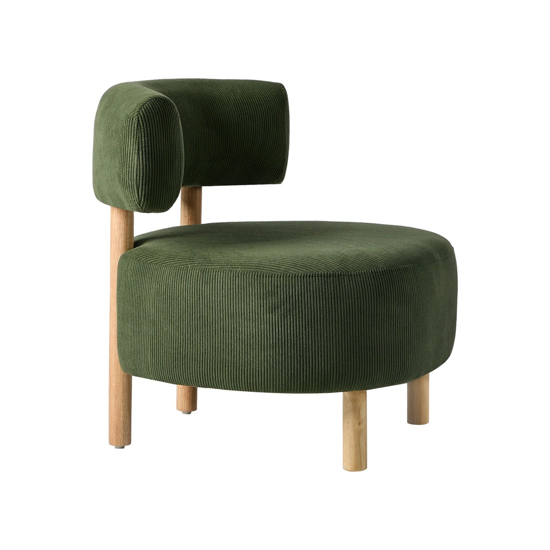 9 Oikiture Wooden Armchair Lounge Chair Velvet Accent Armchairs - Green, 9 of 10