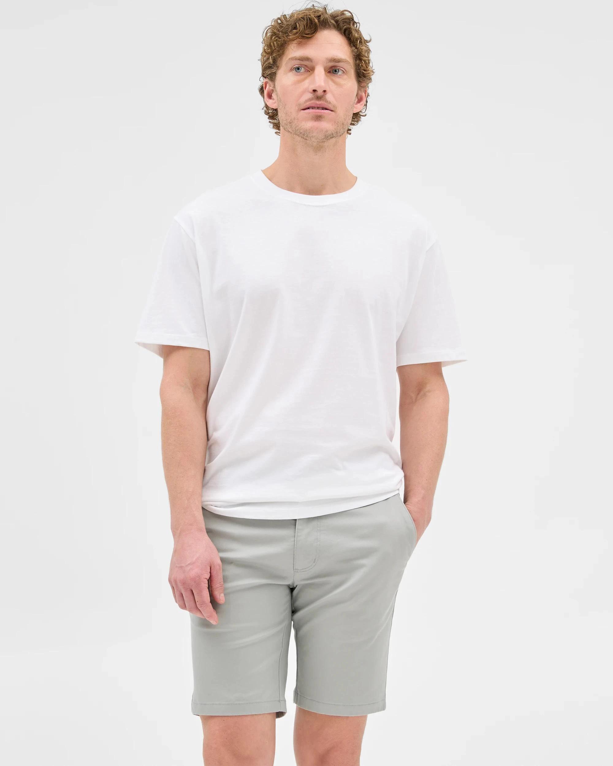 6 Target Australian Cotton Blend Slim Chino Shorts LIMESTONE, 6 of 7