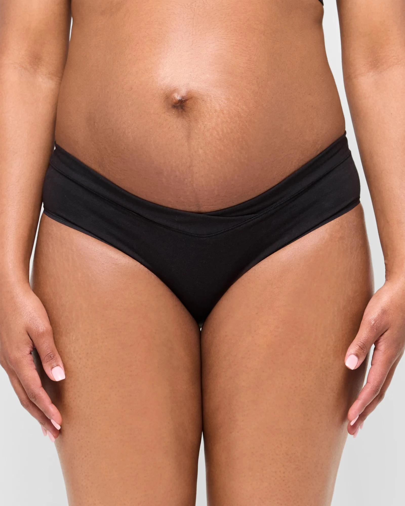 1 Target Maternity Maternity Cotton Rich Seamfree Under Belly Briefs BLACK, 1 of 3