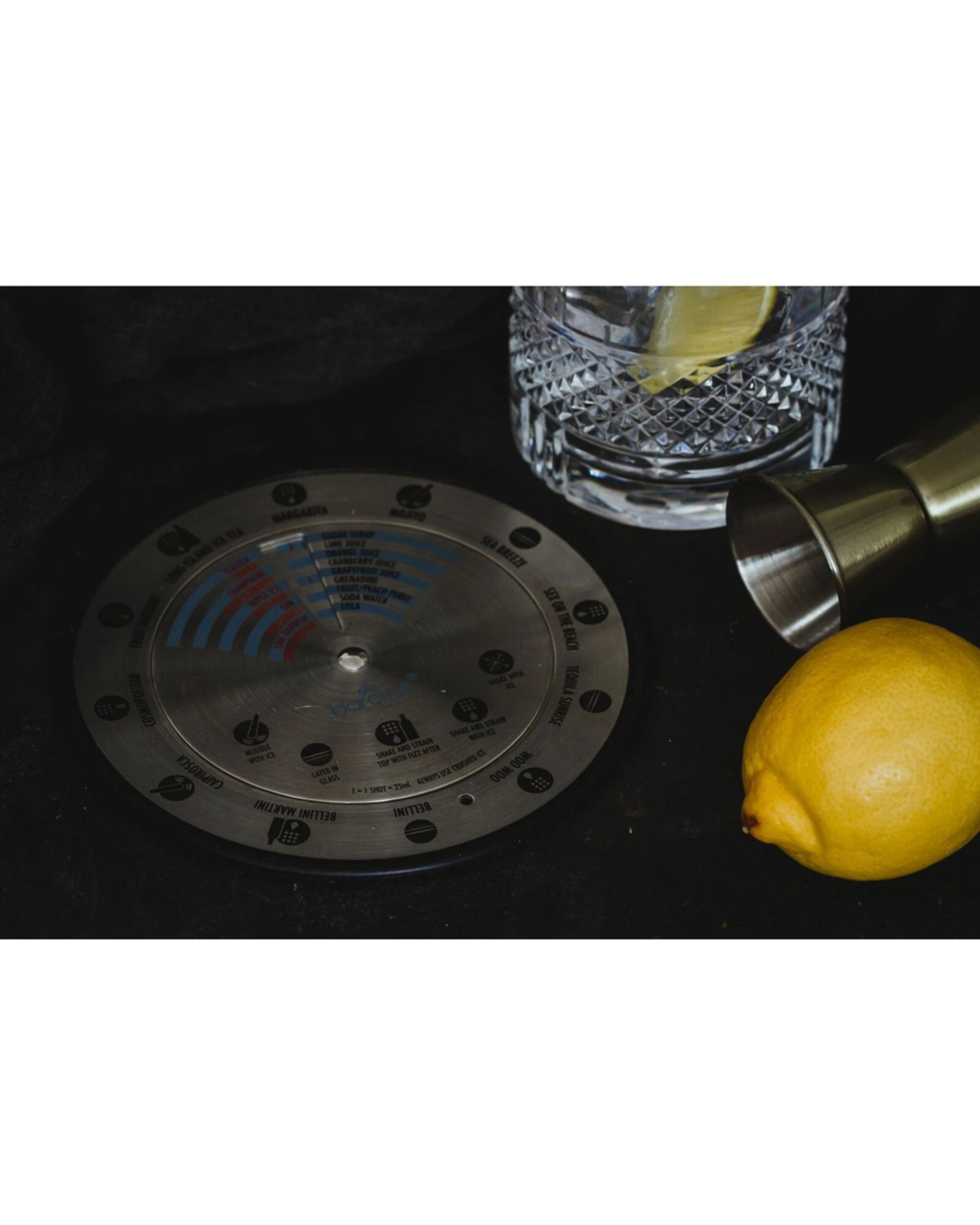 3 Barcraft Stainless Steel 14cm Cocktail Compass Round - Silver, 3 of 4