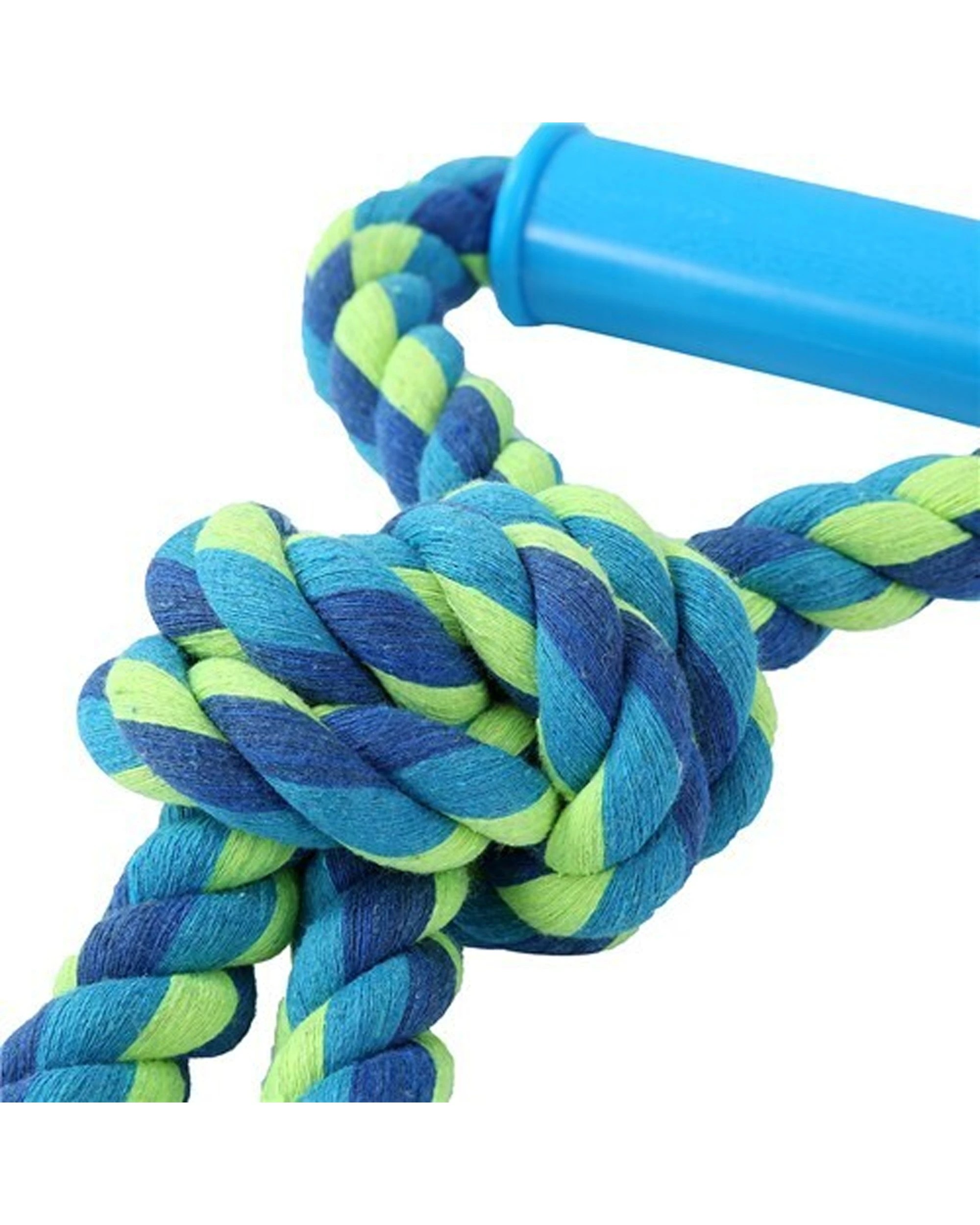5 Paws And Claws 3pc Twin Knotted Rope Tugger Toy With Handle 50cm - Multi, 5 of 6