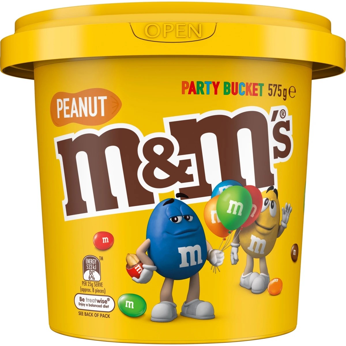 1 M&M's Peanut Party Bucket 575g, 1 of 6
