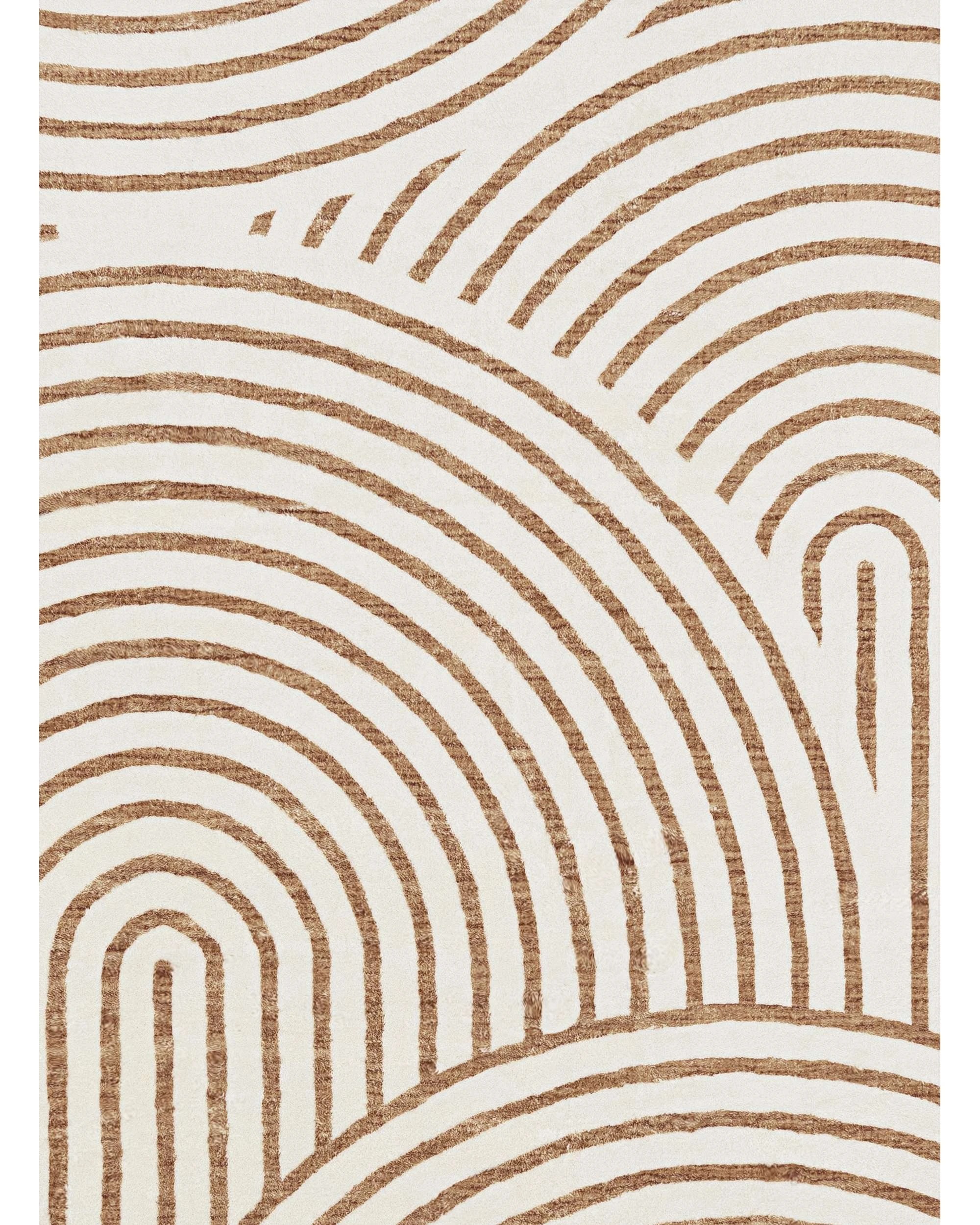4 Loopsie Abel Geometric Washable Round Rug-160cm x 160cm - Brown, 4 of 5