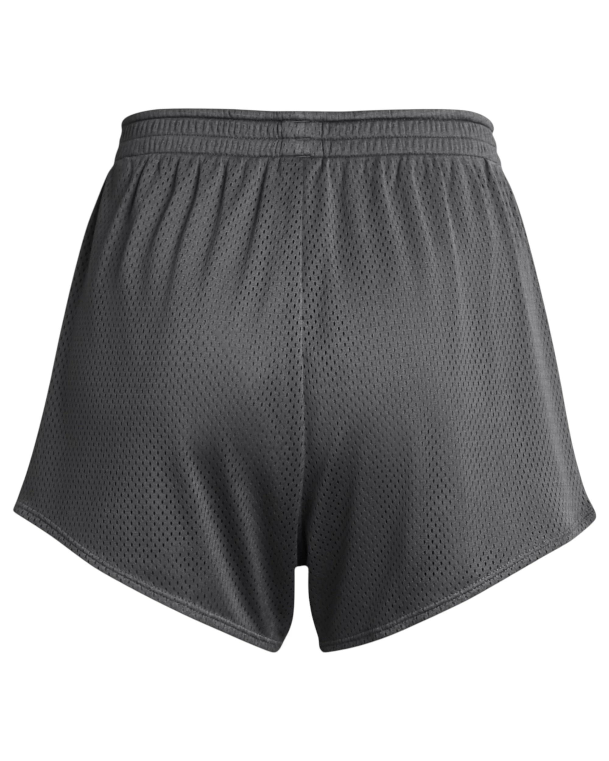 6 Under Armour Women Tech Mesh 3 Inch Charcoal Athletic Shorts CHARCOAL, 6 of 6